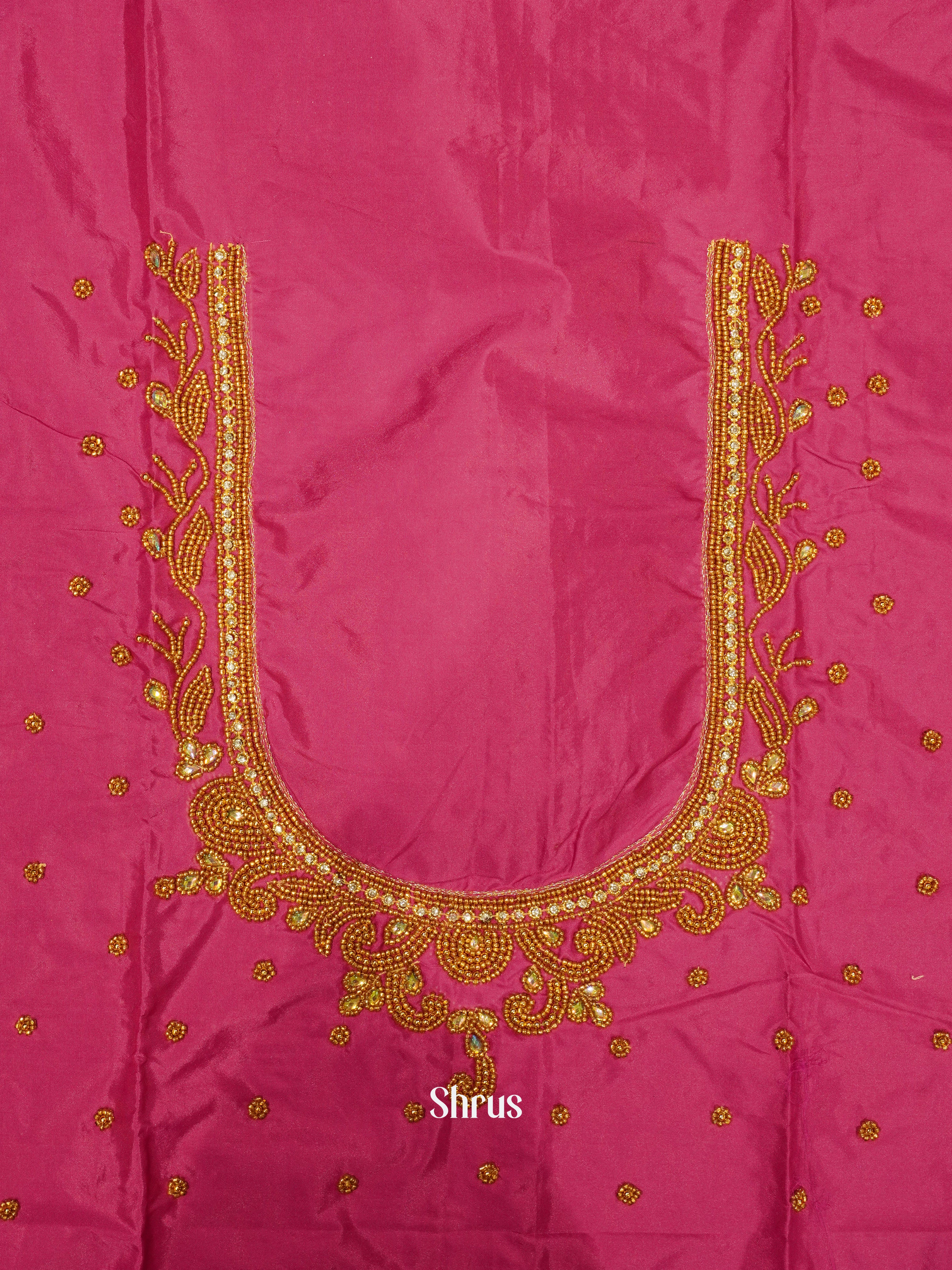 Pink - Aari Blouse - Shop on ShrusEternity.com