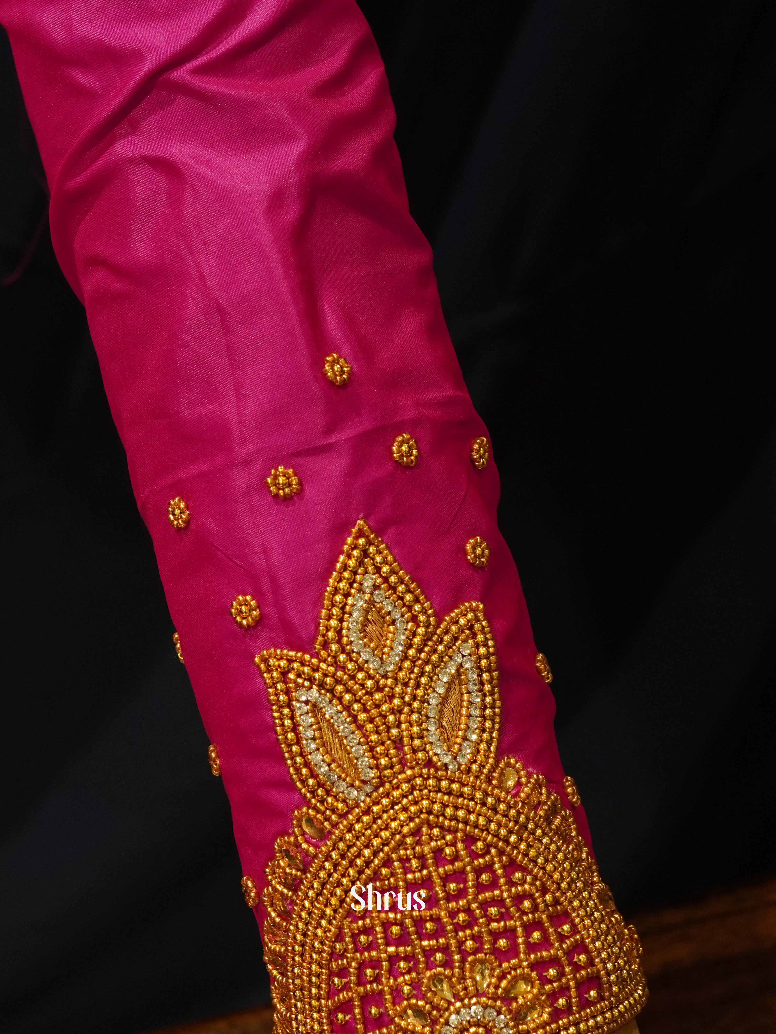 Pink - Aari Blouse - Shop on ShrusEternity.com