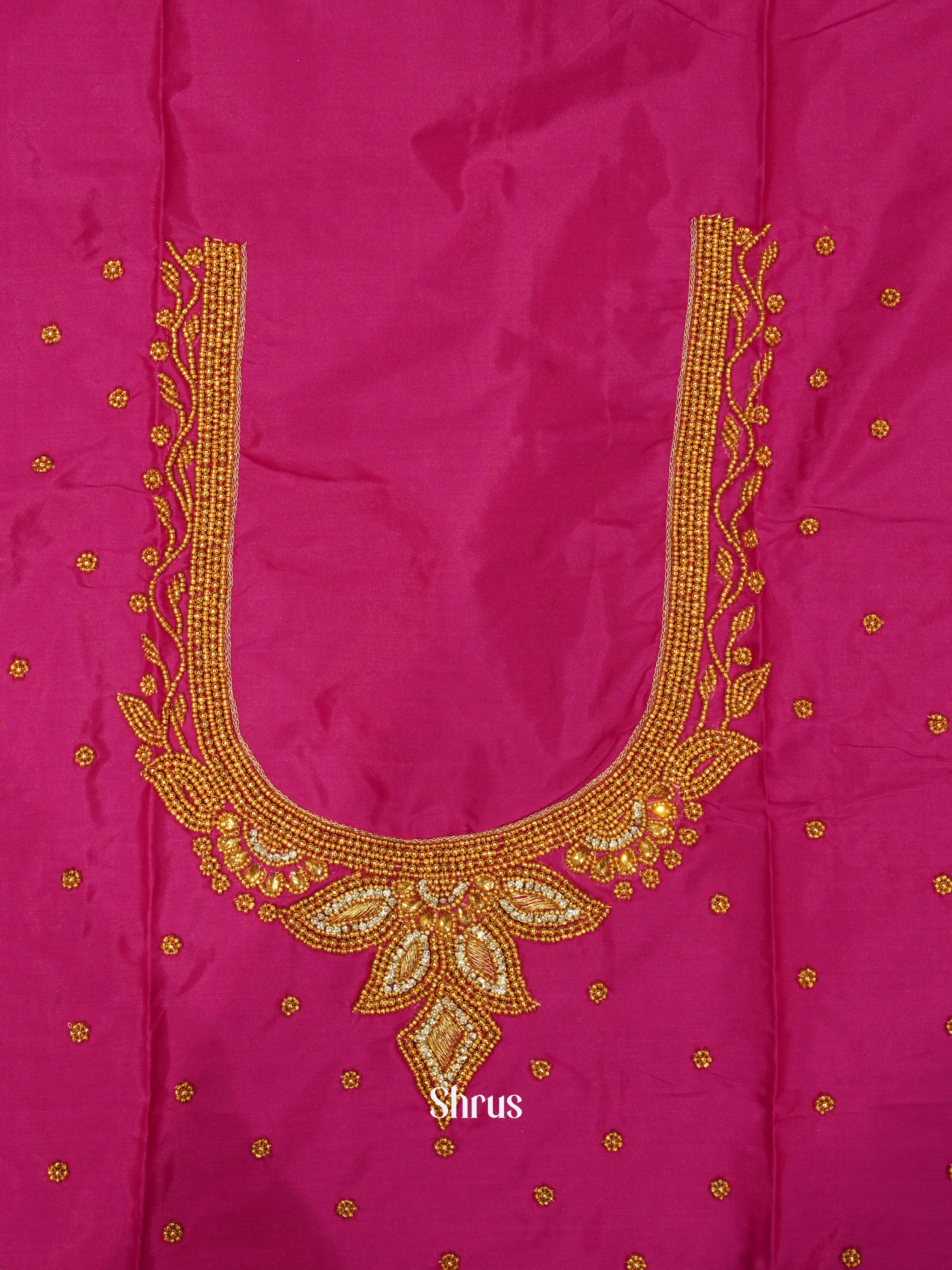 Pink - Aari Blouse - Shop on ShrusEternity.com
