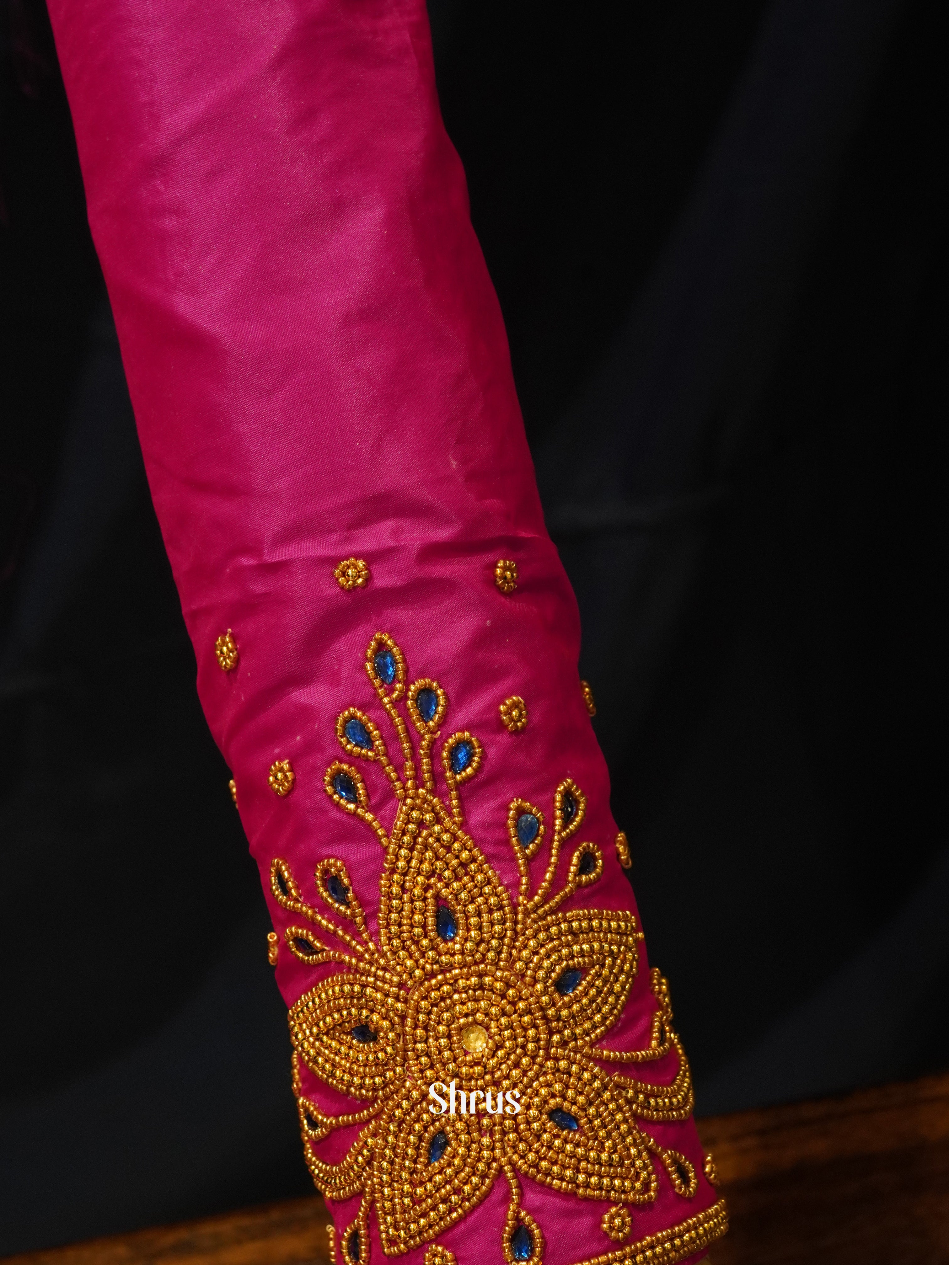 Pink - Aari Blouse - Shop on ShrusEternity.com