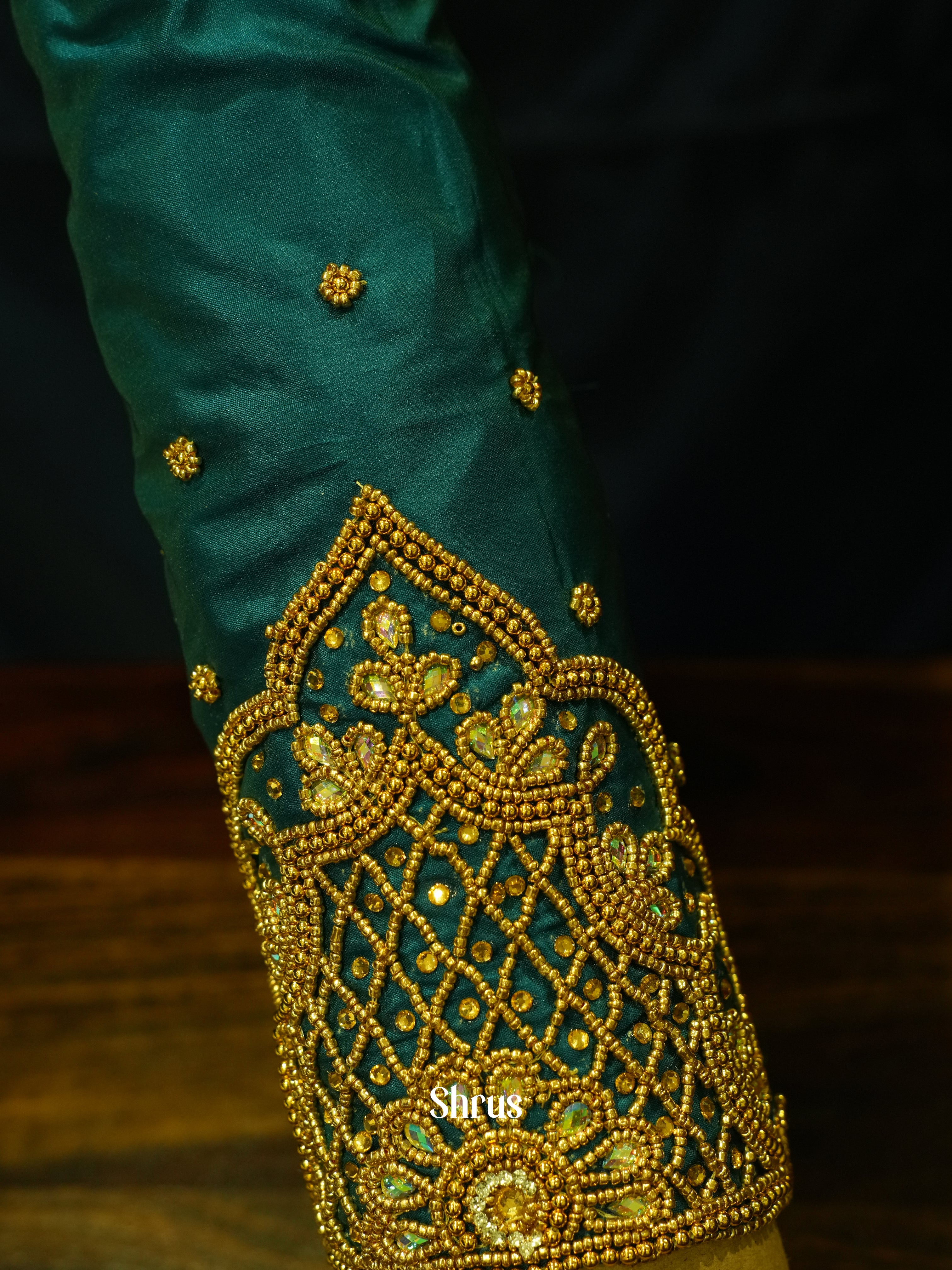 Peacock Green - Aari Blouse - Shop on ShrusEternity.com