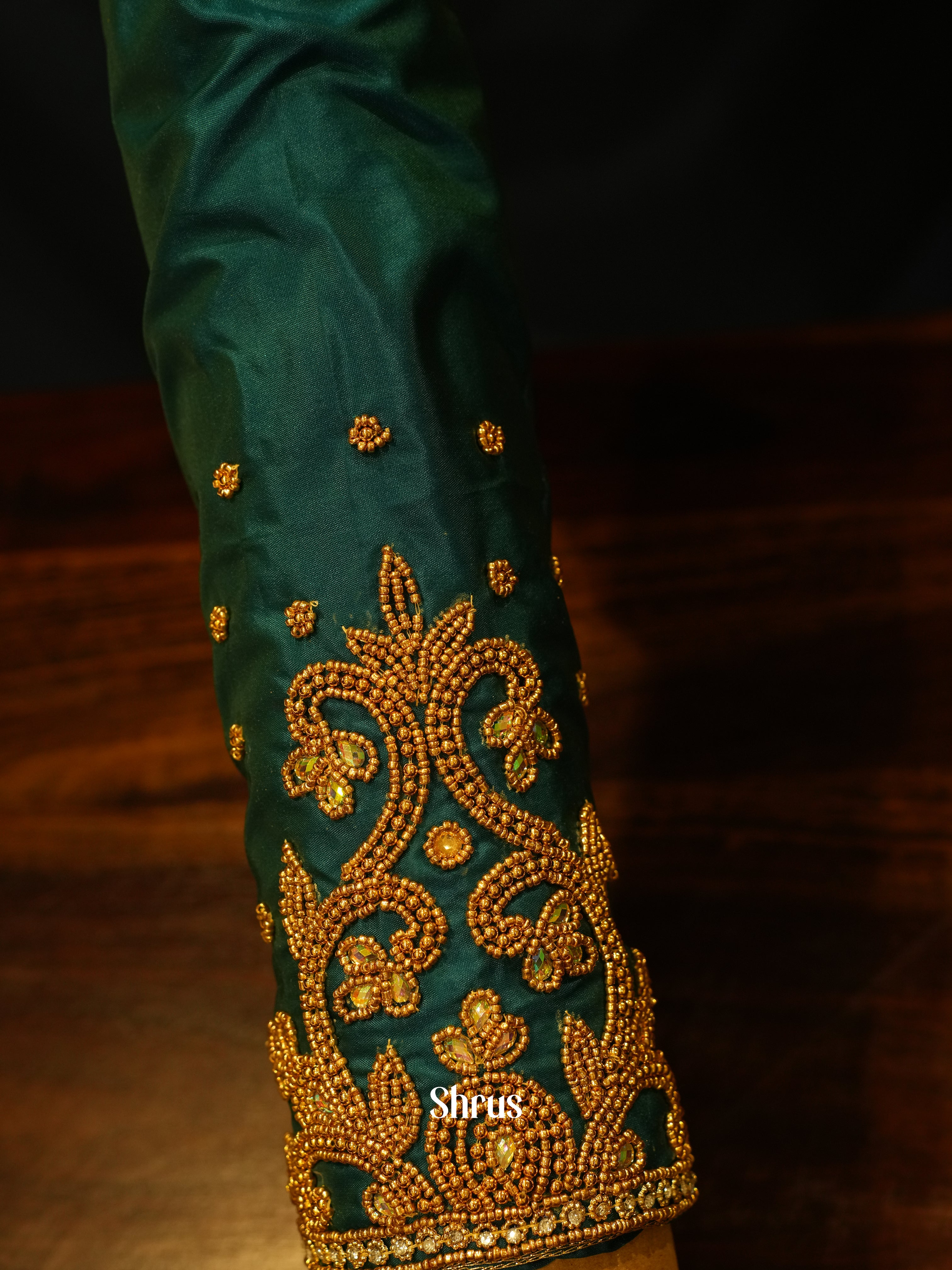 Green - Aari Blouse - Shop on ShrusEternity.com