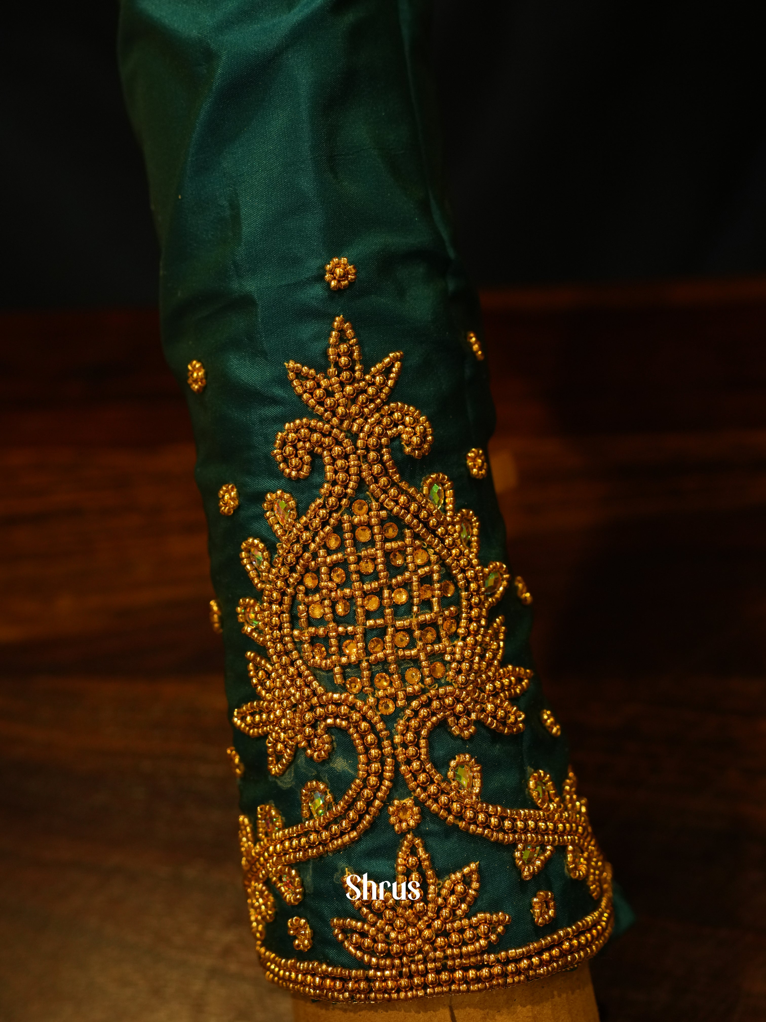 Green - Aari Blouse - Shop on ShrusEternity.com