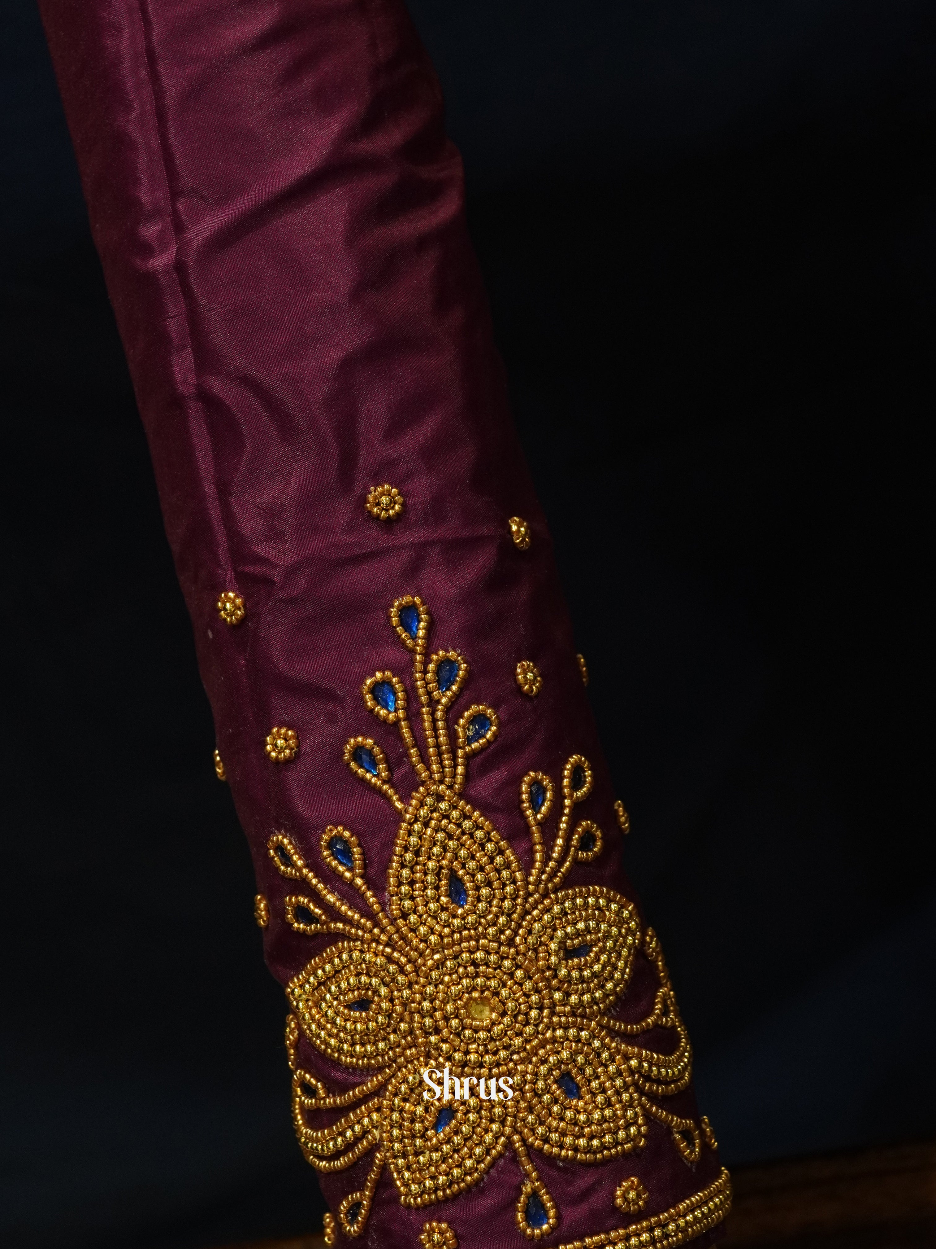 Purple - Aari Blouse - Shop on ShrusEternity.com