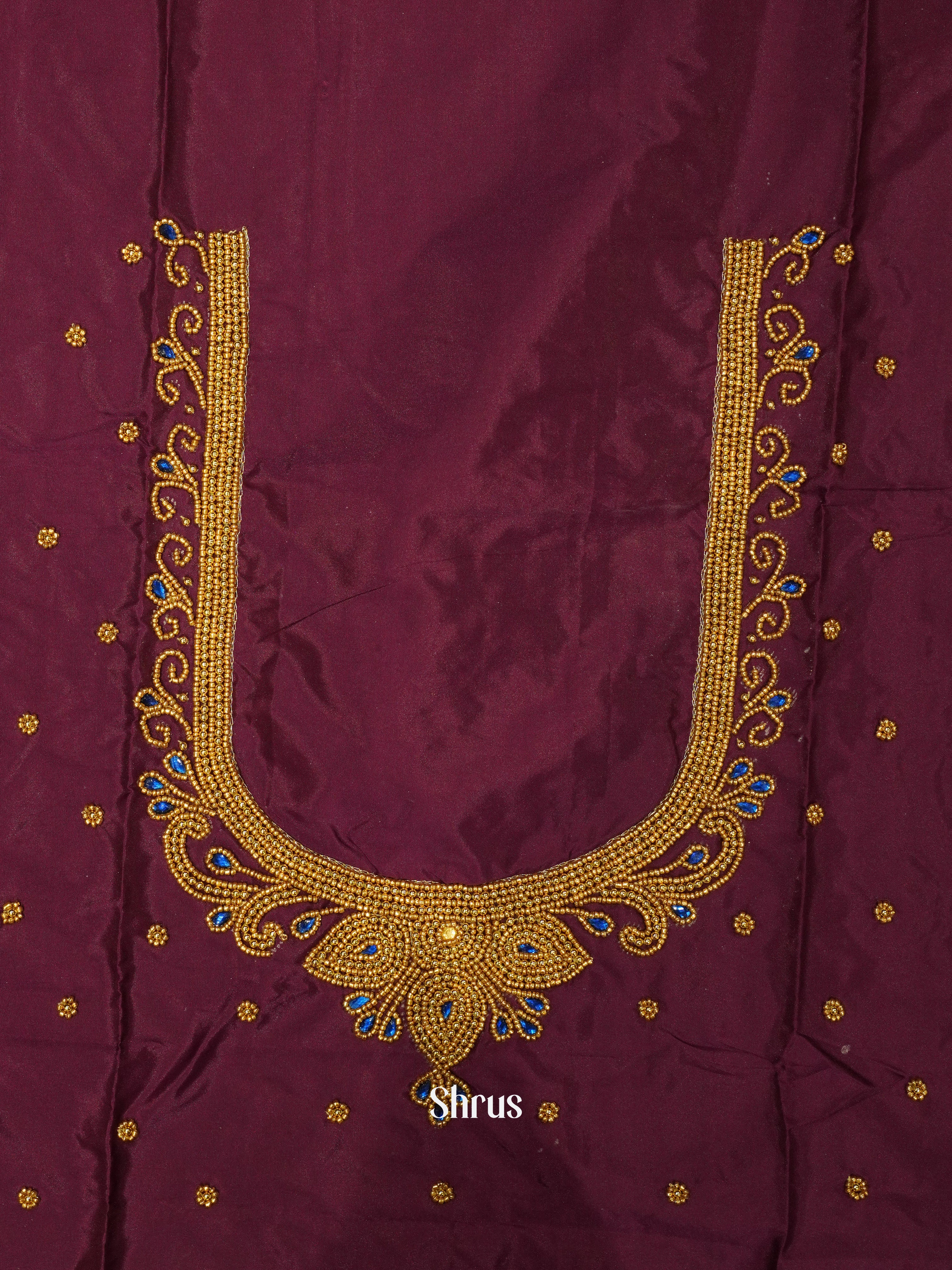 Purple - Aari Blouse - Shop on ShrusEternity.com