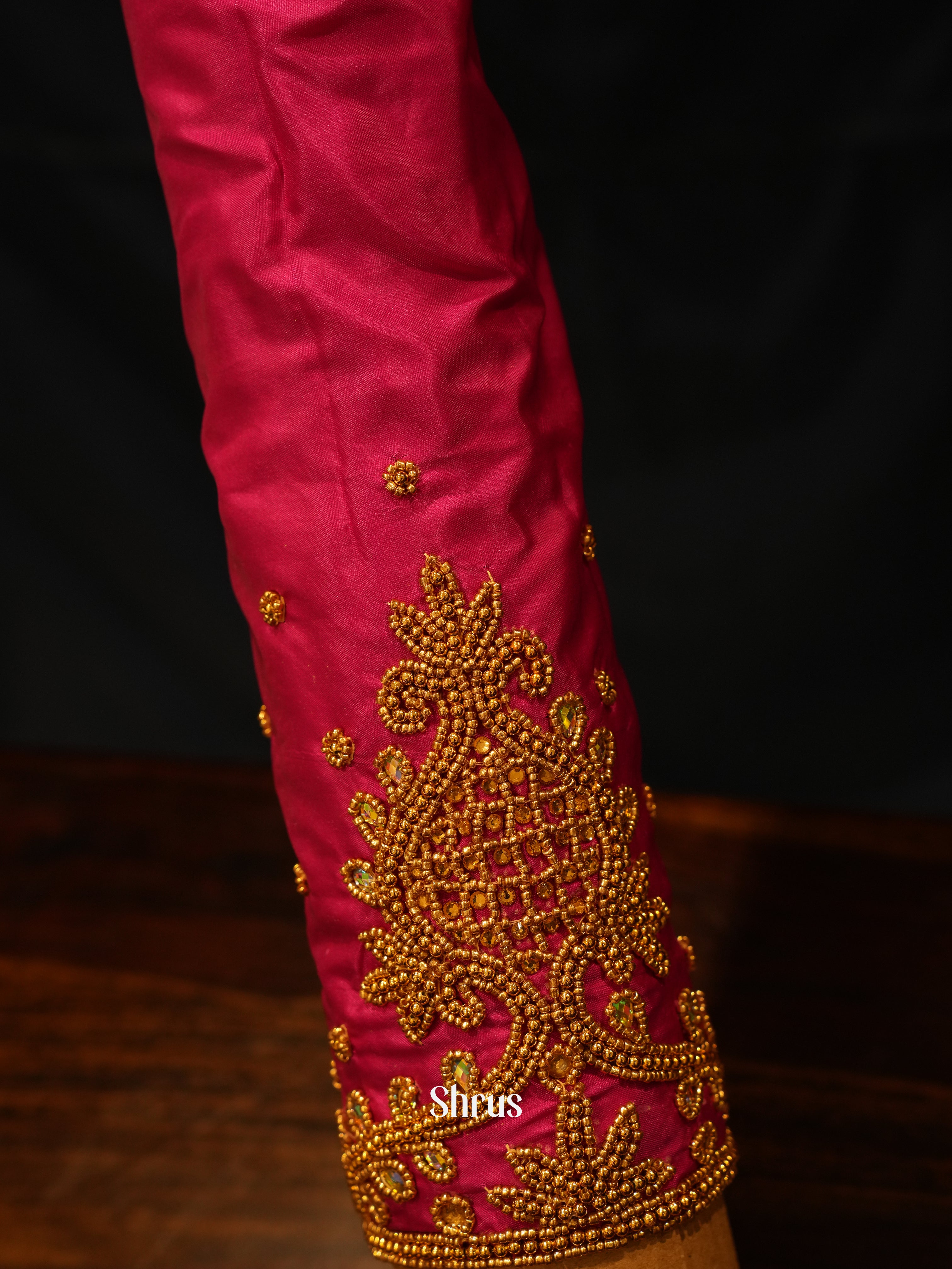 Pink - Aari Blouse - Shop on ShrusEternity.com