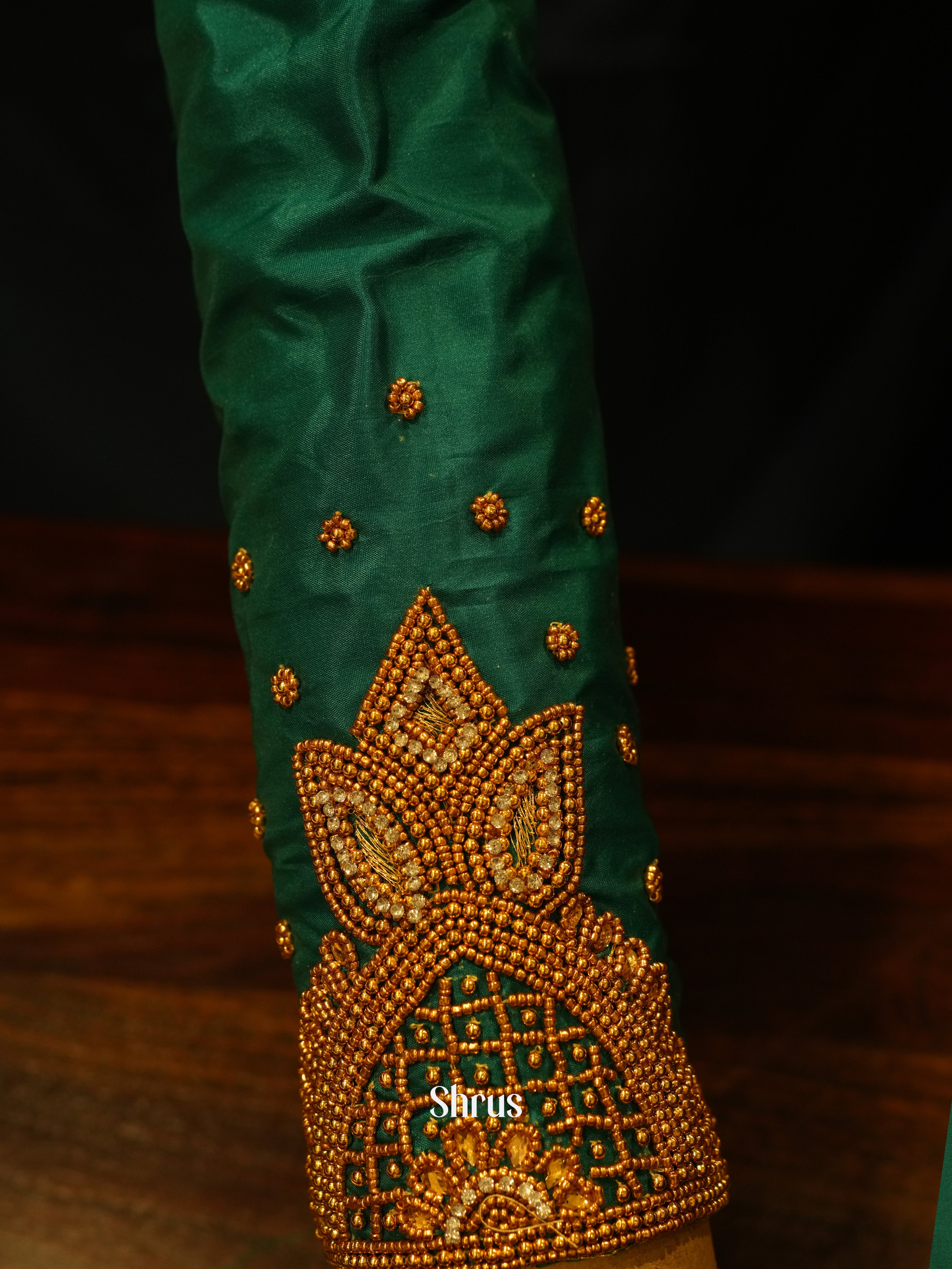 Green - Aari Blouse - Shop on ShrusEternity.com