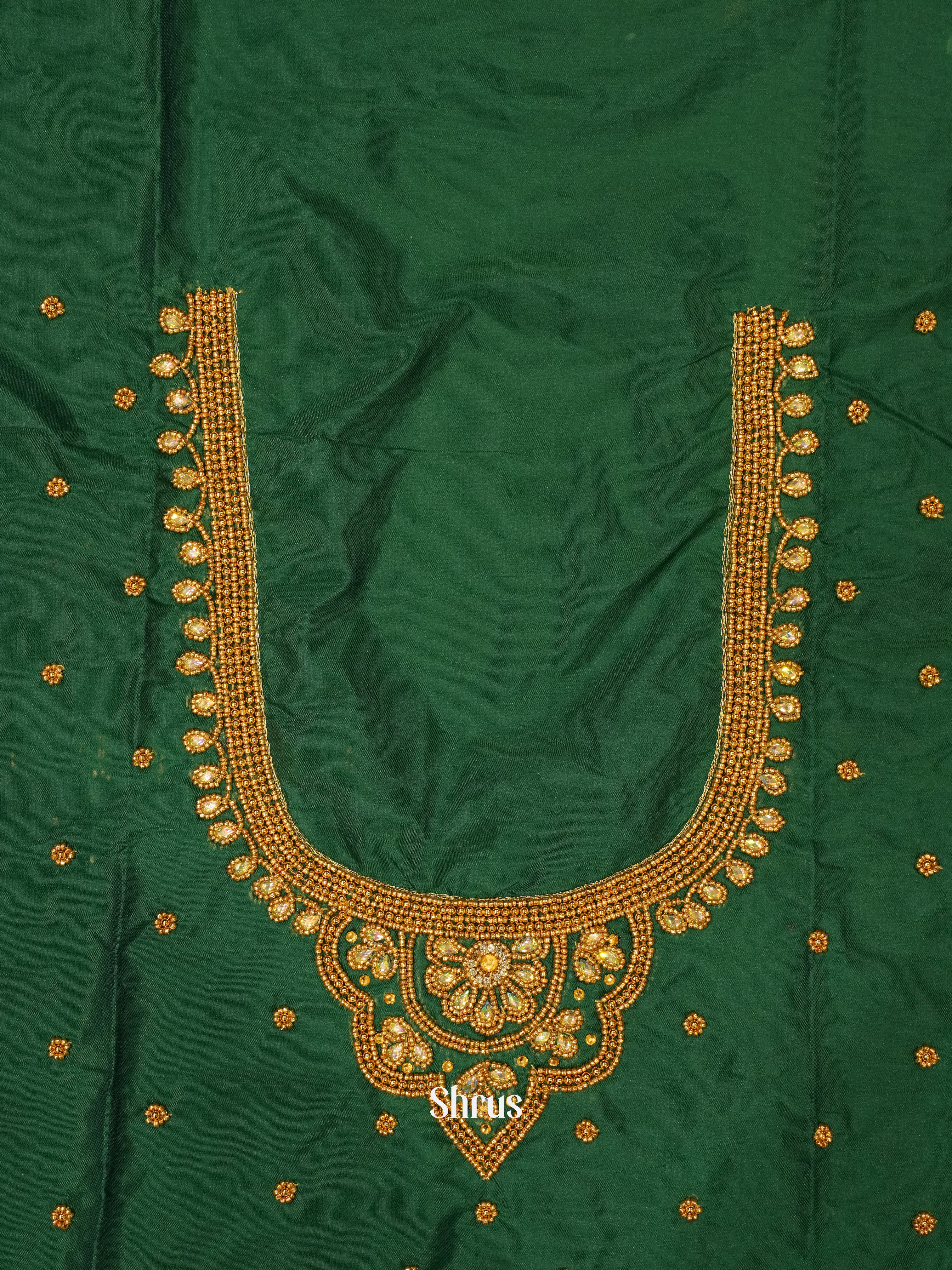 Green - Aari Blouse - Shop on ShrusEternity.com