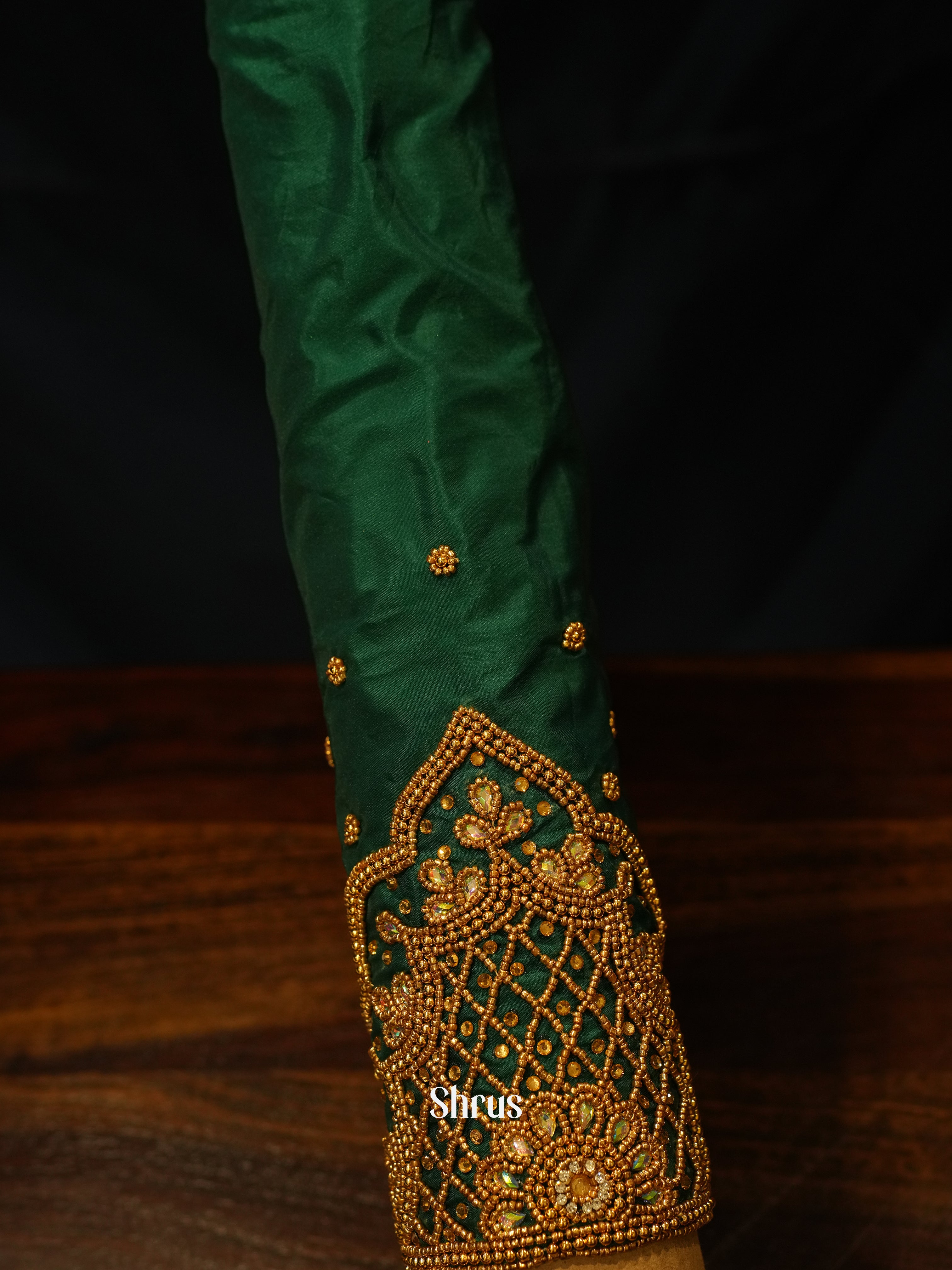 Green - Aari Blouse - Shop on ShrusEternity.com