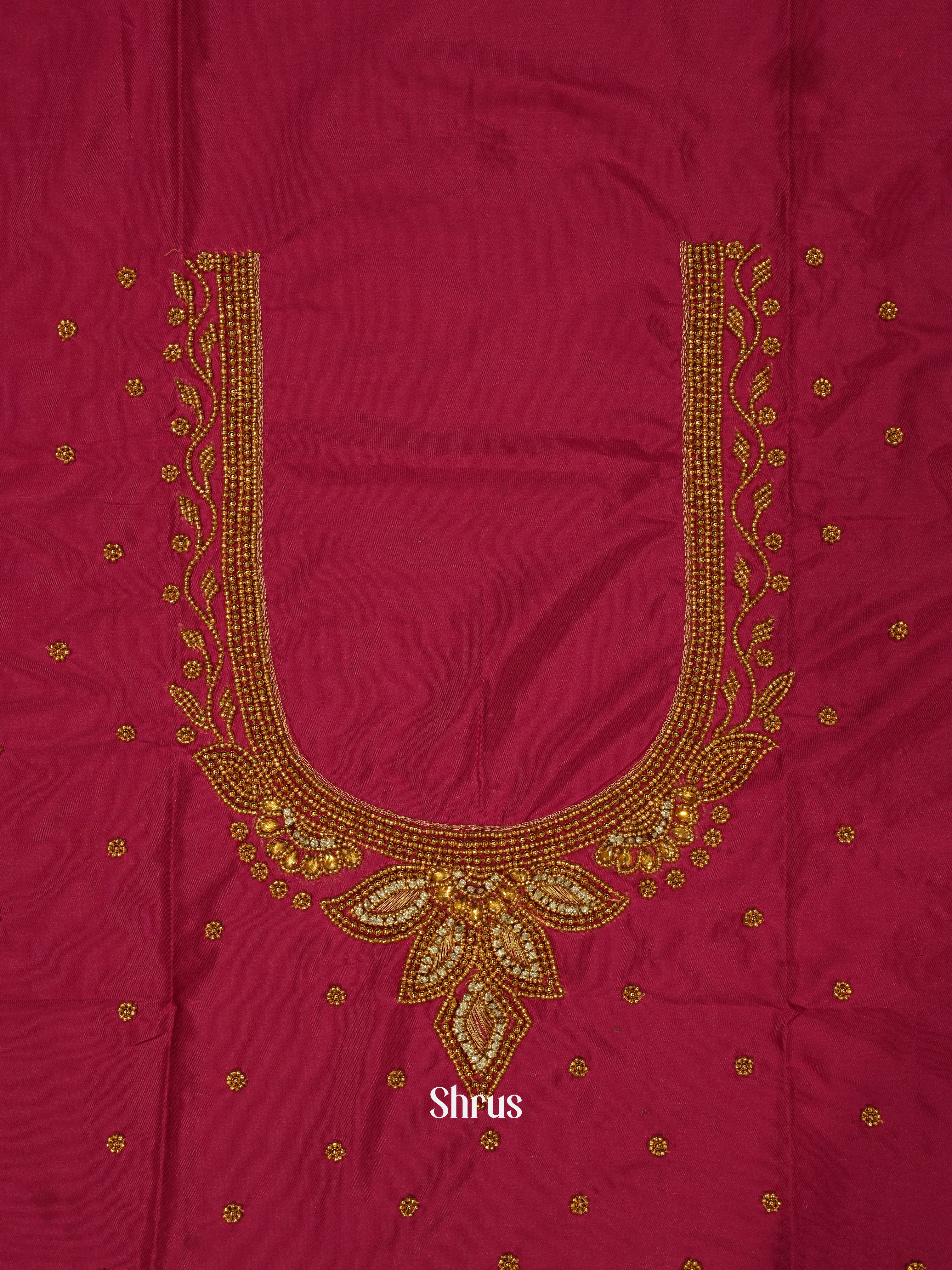 Maroon - Aari Blouse - Shop on ShrusEternity.com