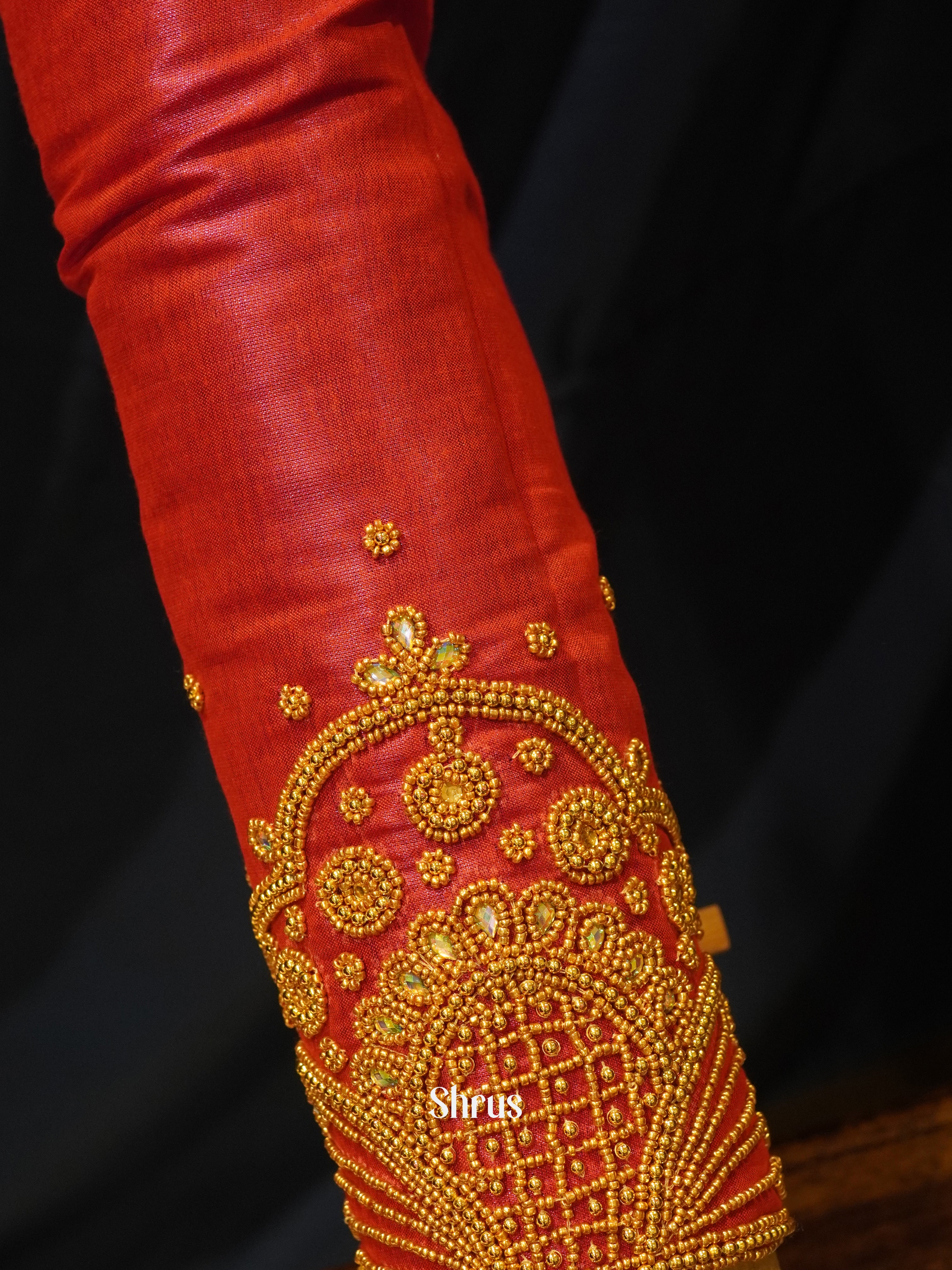 Maroon - Aari Blouse - Shop on ShrusEternity.com