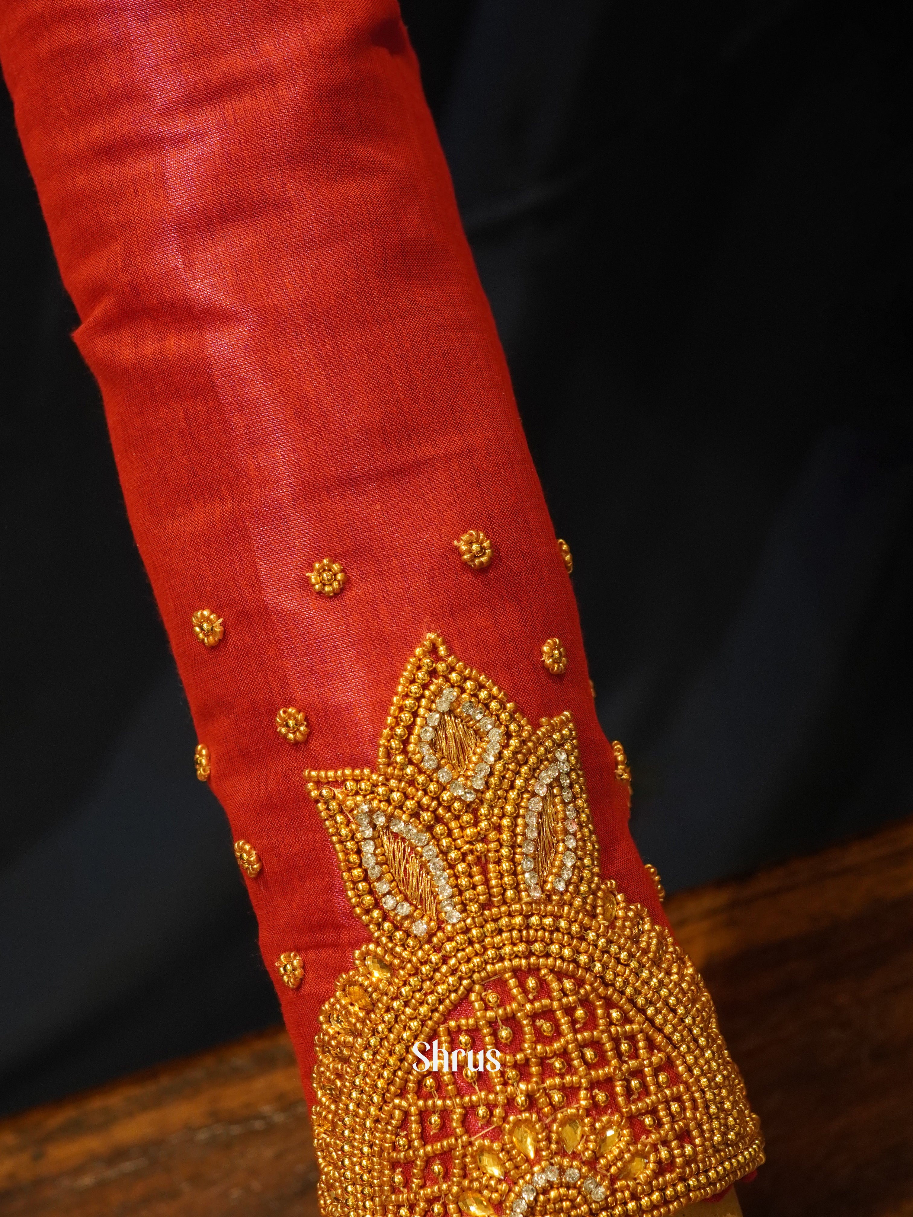 Maroon - Aari Blouse - Shop on ShrusEternity.com