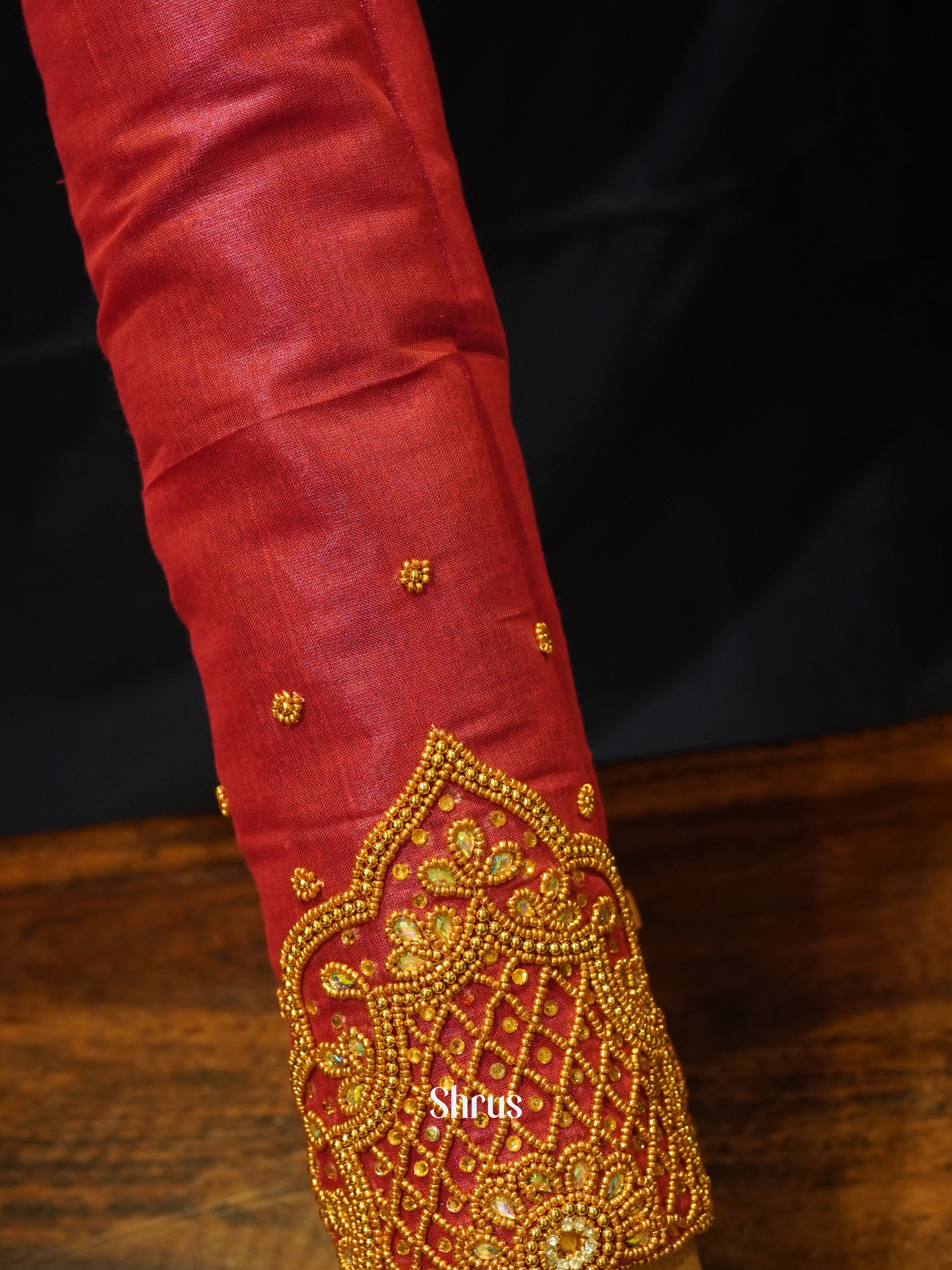 Maroon - Aari Blouse - Shop on ShrusEternity.com