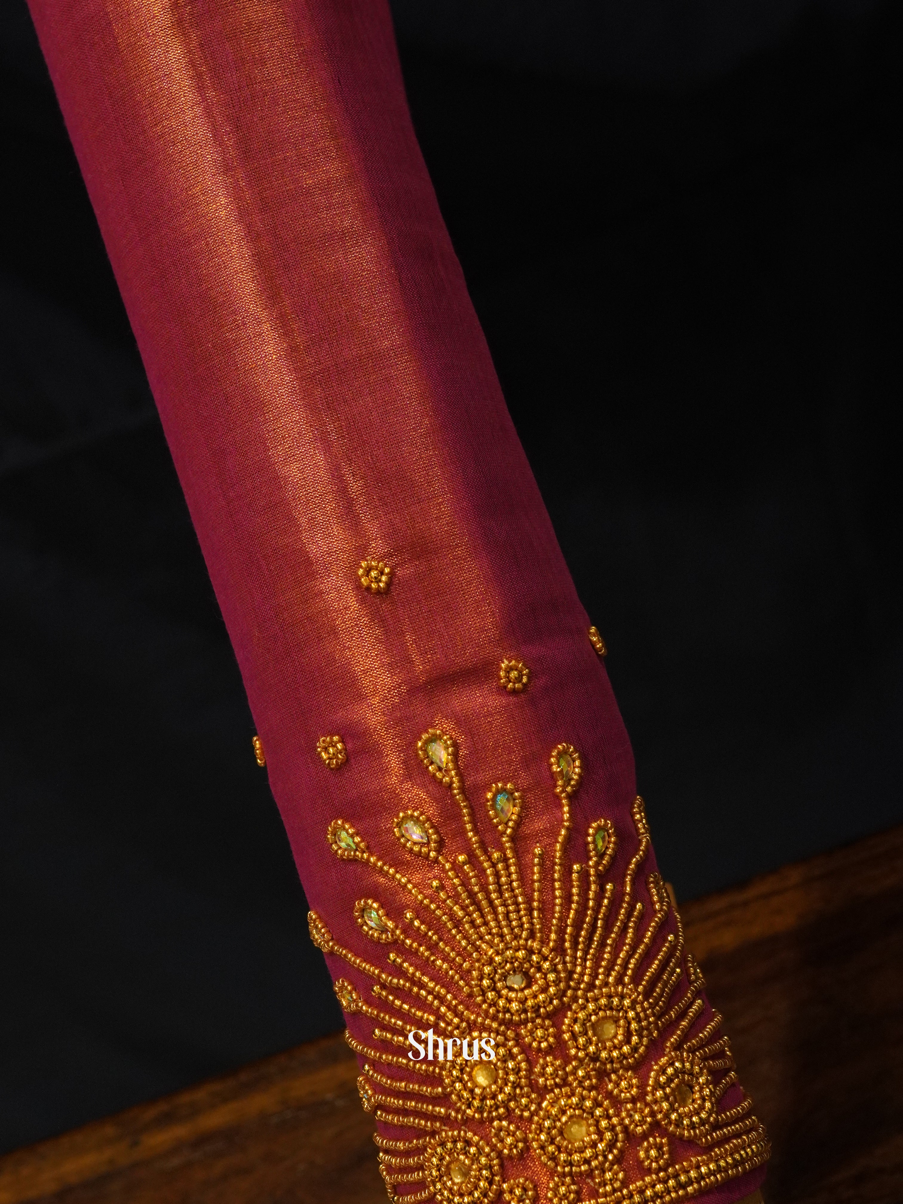 Brown - Aari Blouse - Shop on ShrusEternity.com