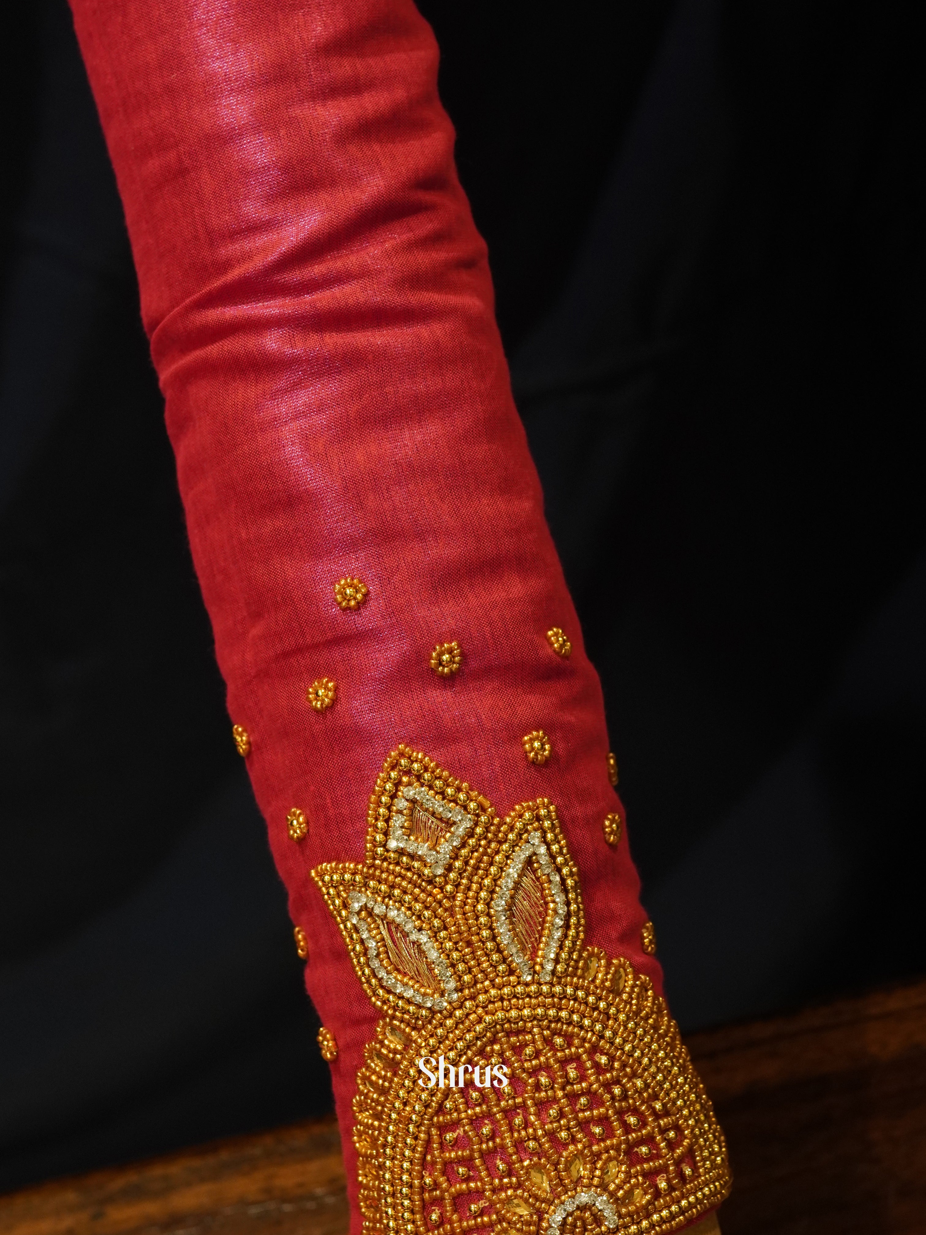 Maroon - Aari Blouse - Shop on ShrusEternity.com