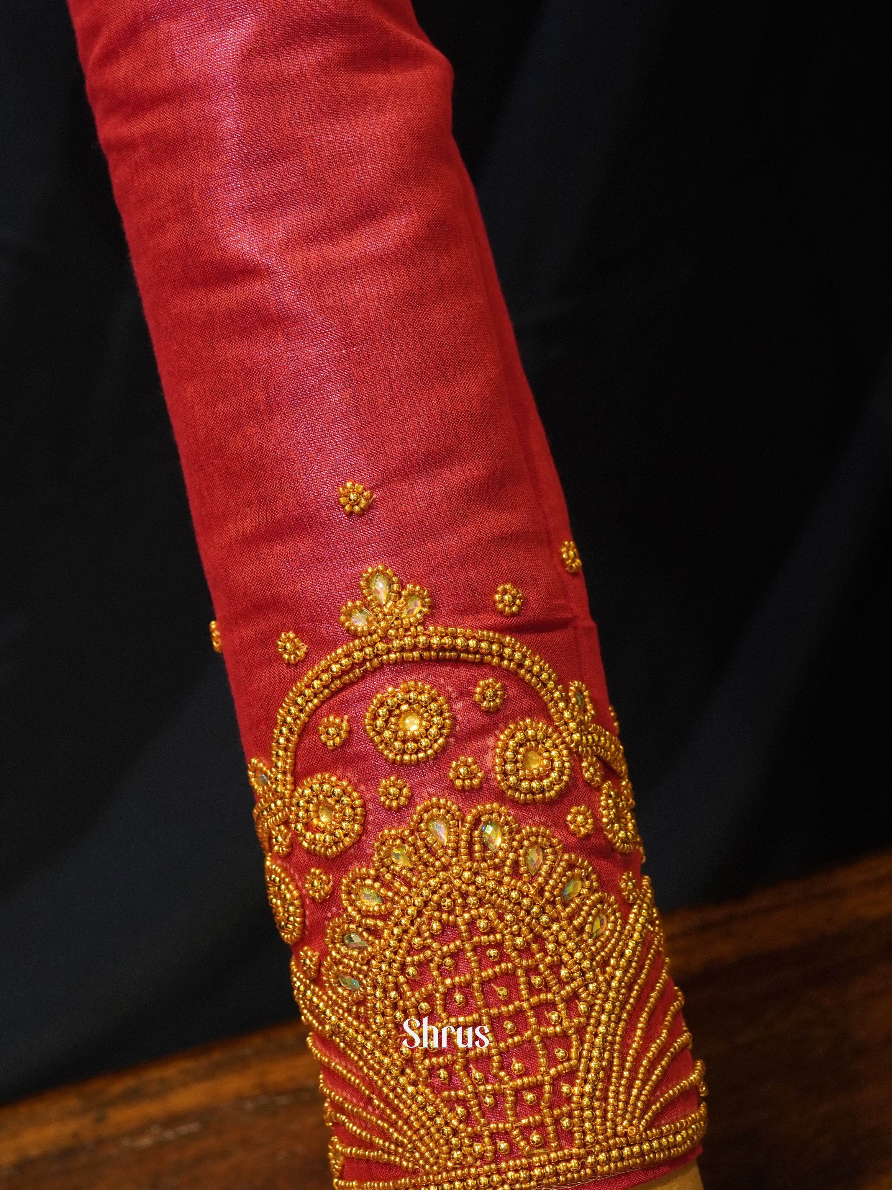 Maroon - Aari Blouse - Shop on ShrusEternity.com