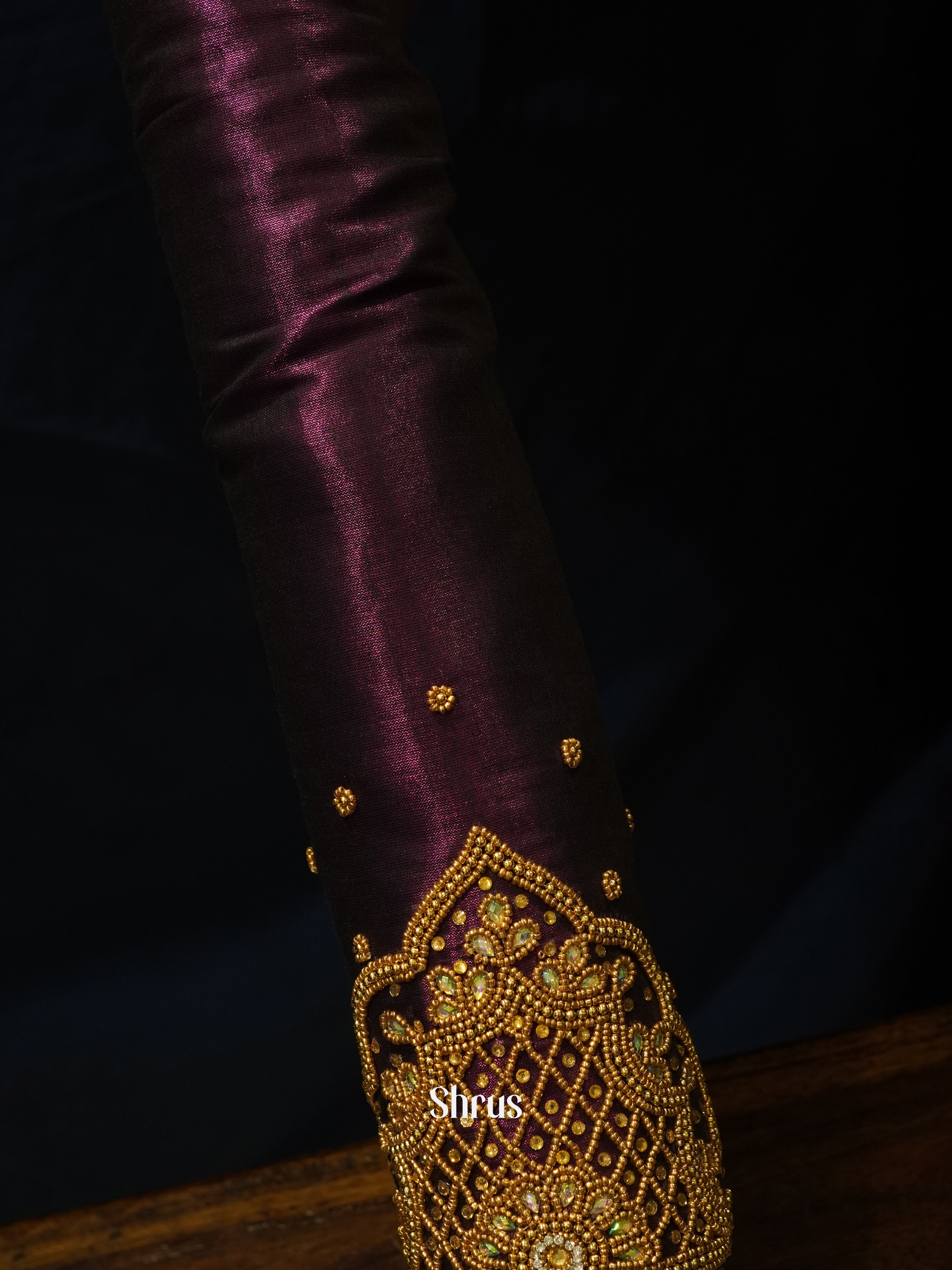 Purple - Aari Blouse - Shop on ShrusEternity.com