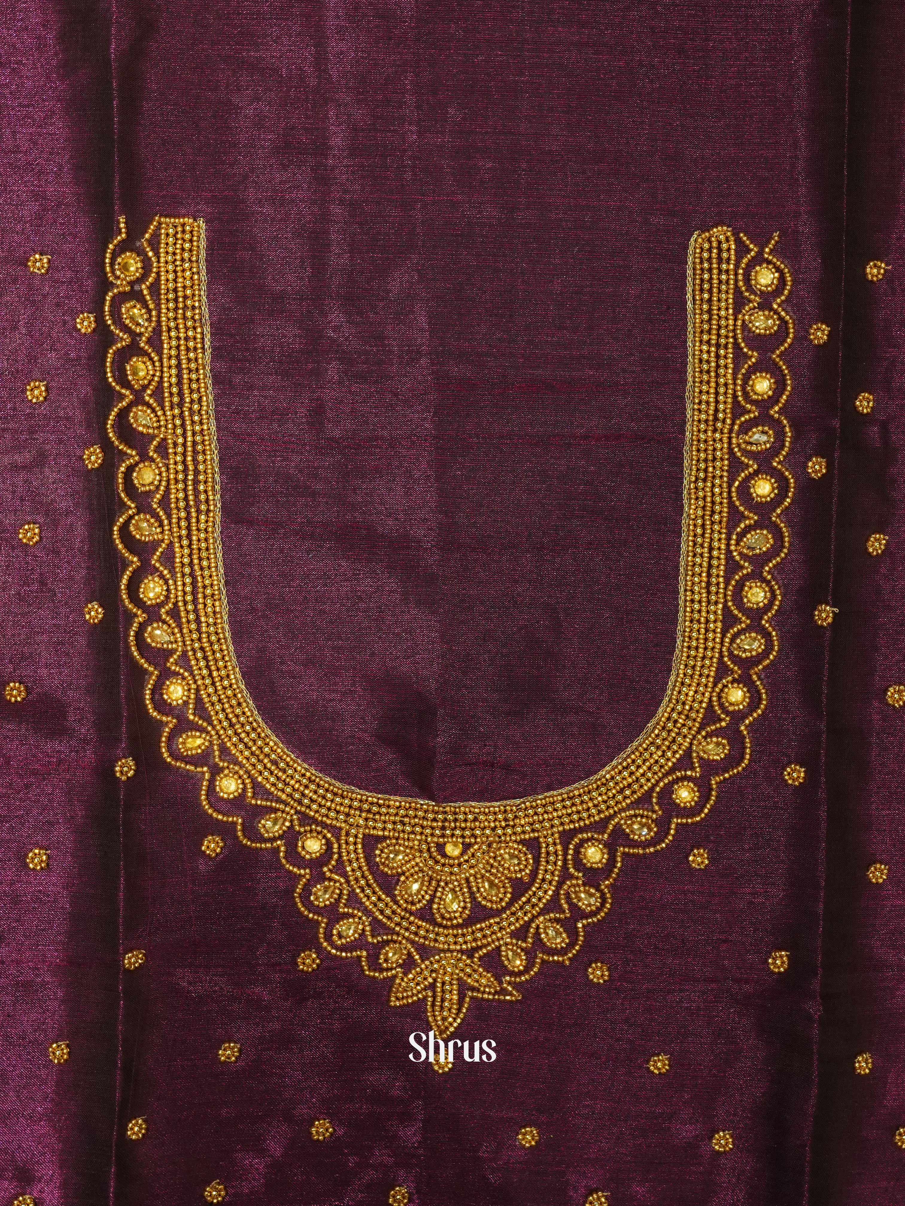 Purple - Aari Blouse - Shop on ShrusEternity.com