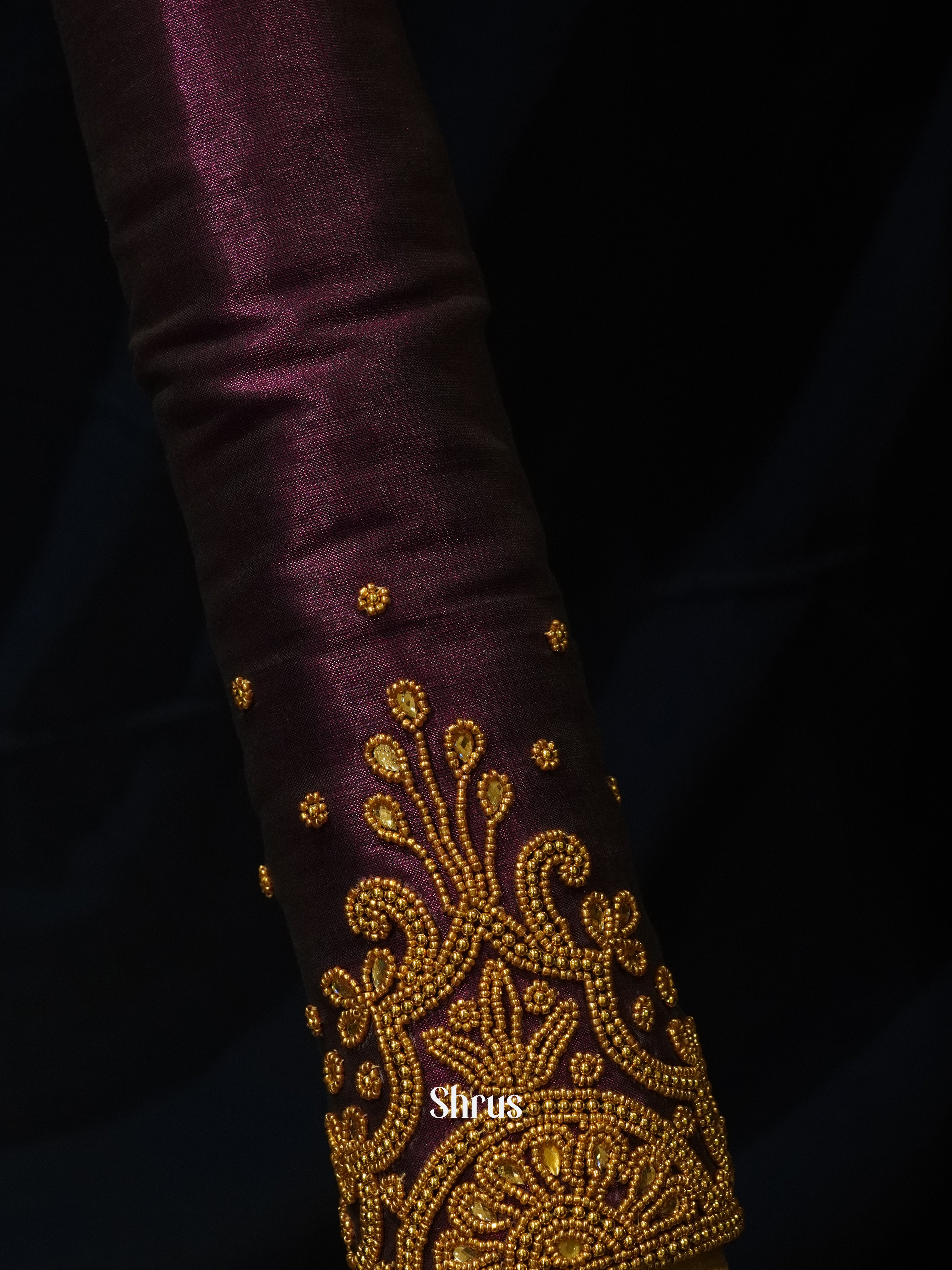 Purple - Aari Blouse - Shop on ShrusEternity.com