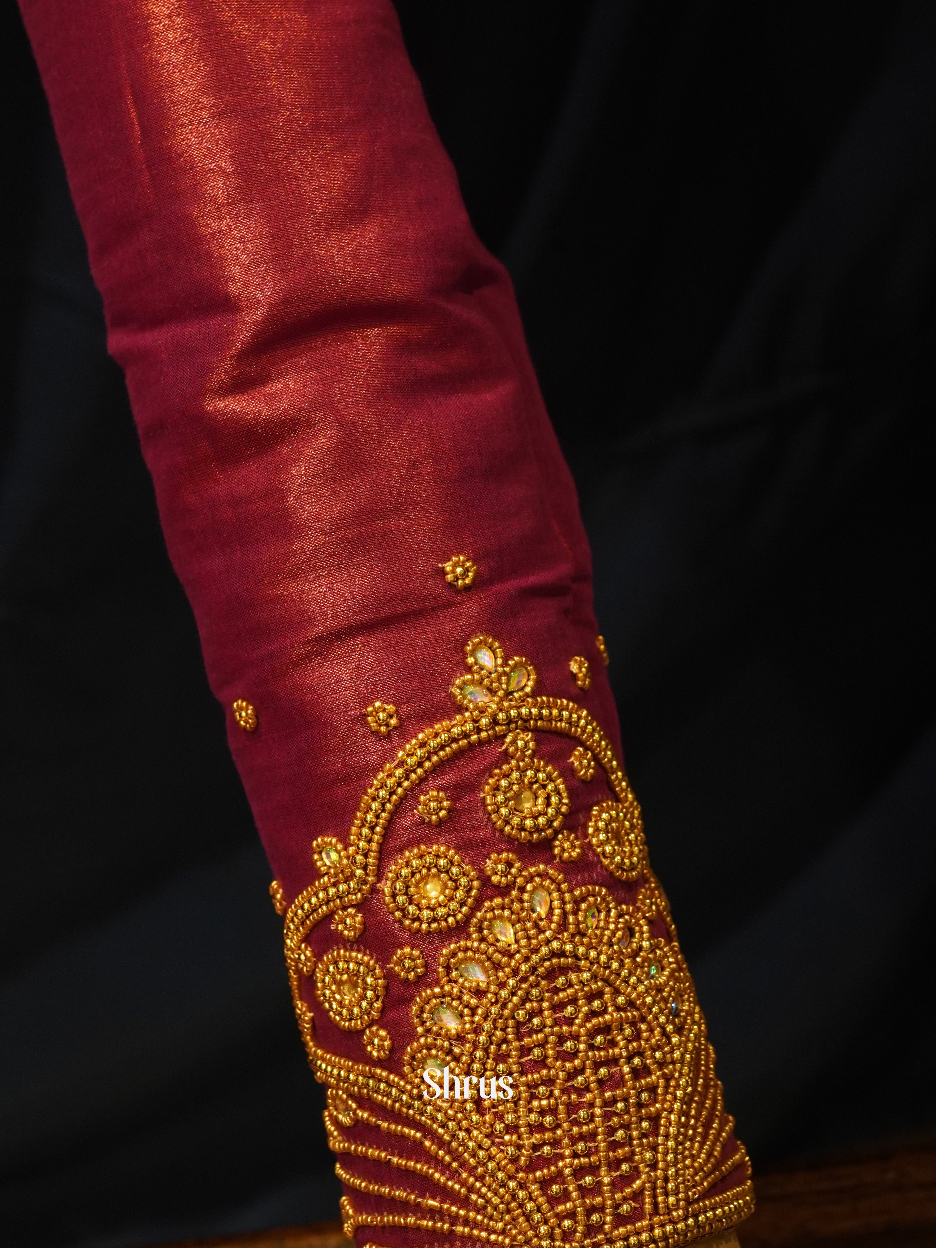 Maroon - Aari Blouse - Shop on ShrusEternity.com