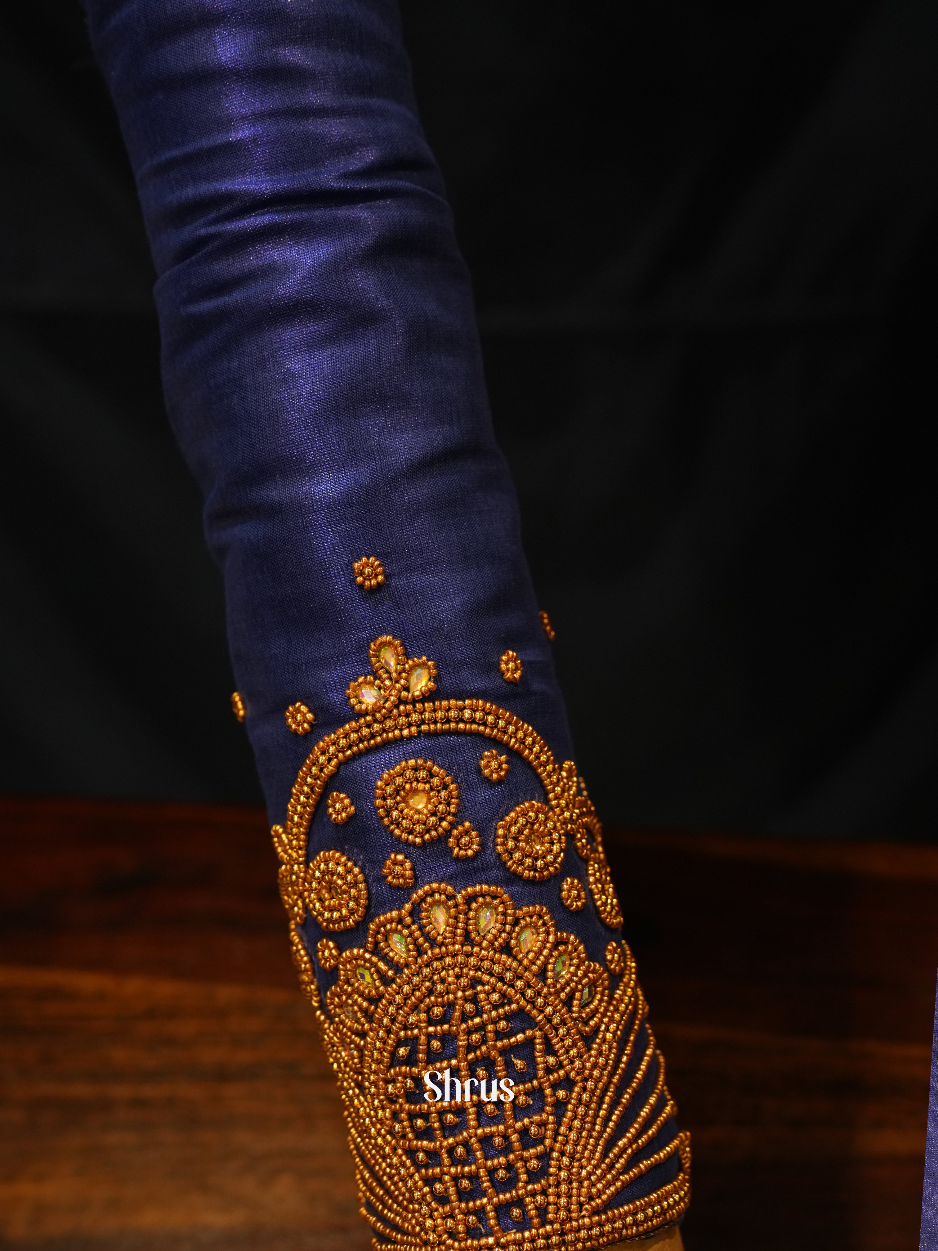 Blue - Aari Blouse - Shop on ShrusEternity.com