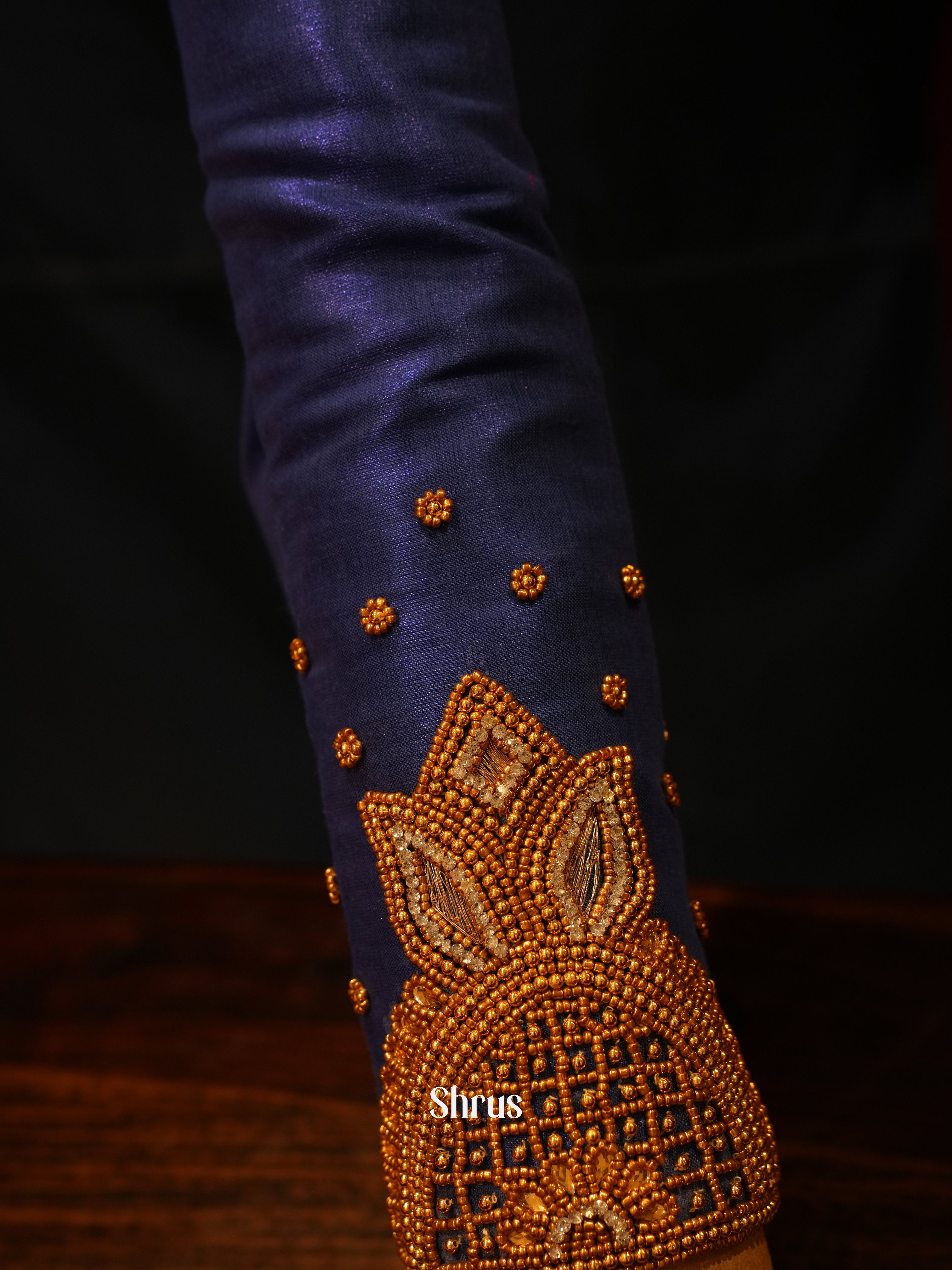 Blue - Aari Blouse - Shop on ShrusEternity.com