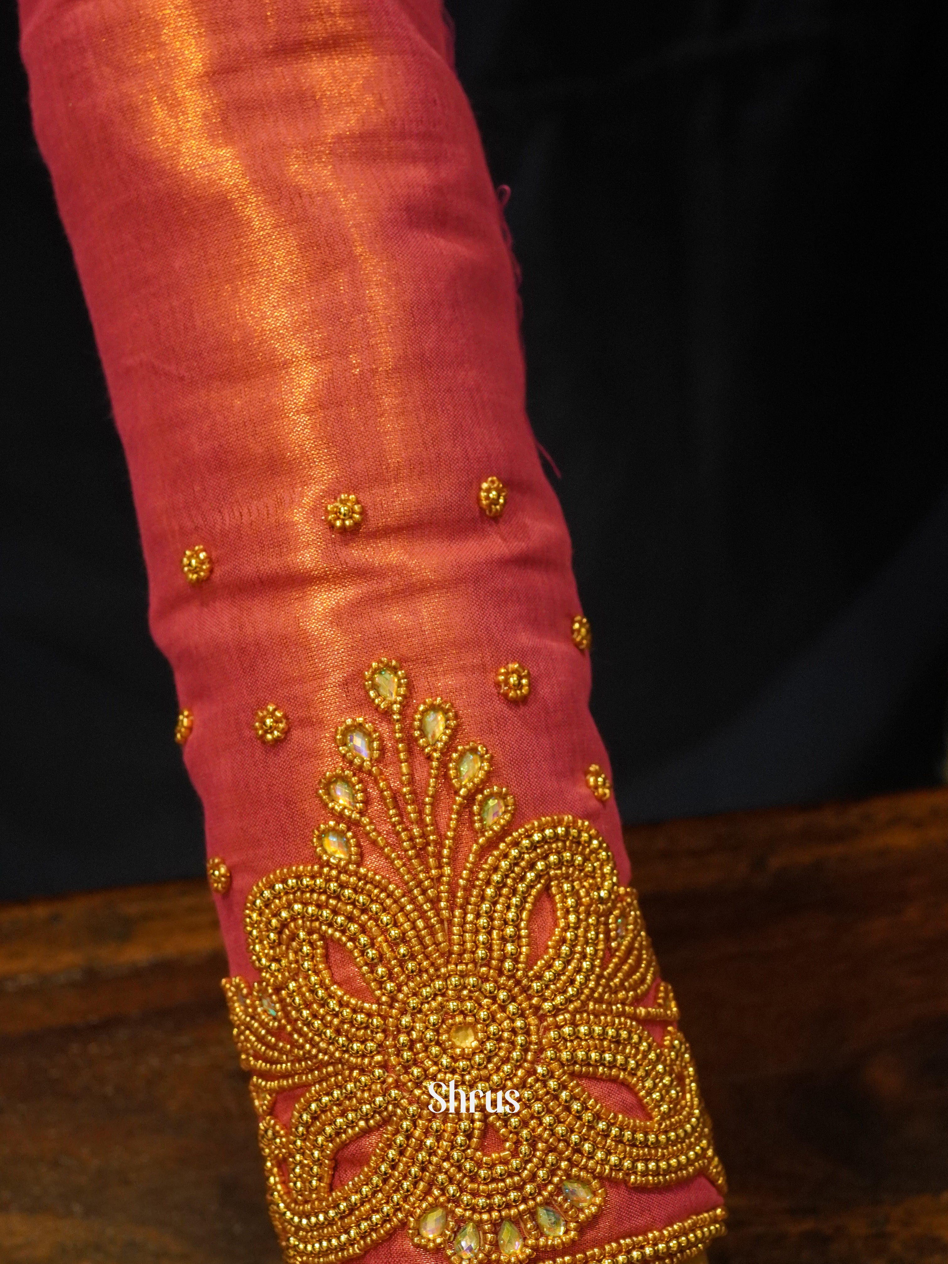 orange- Aari Blouse - Shop on ShrusEternity.com