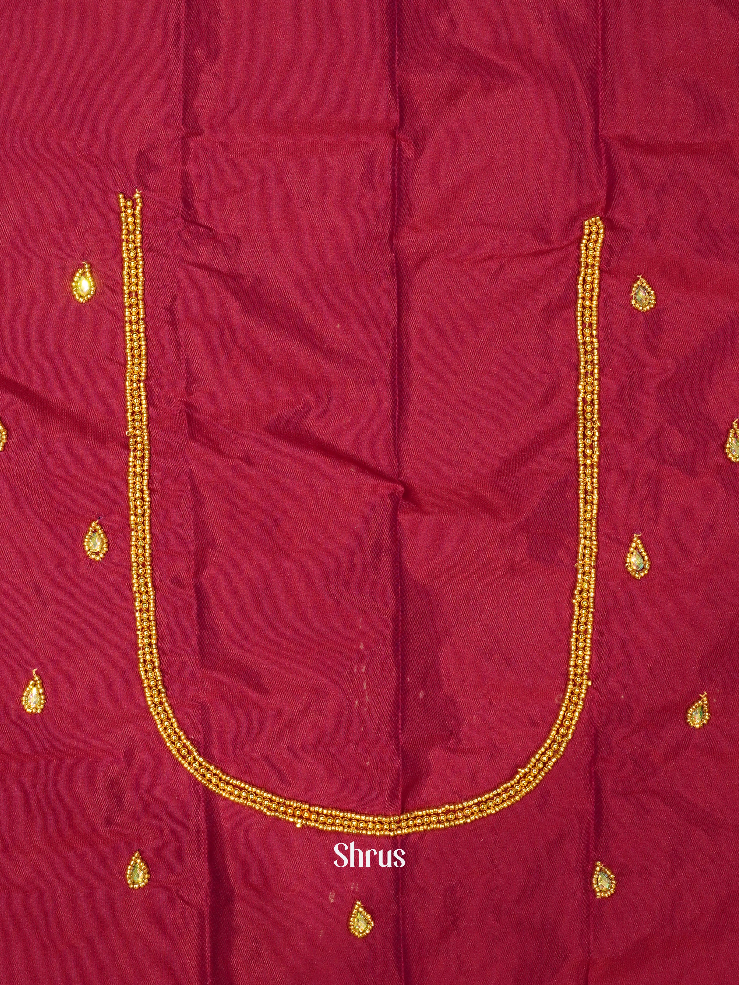 Maroon - Aari Blouse - Shop on ShrusEternity.com