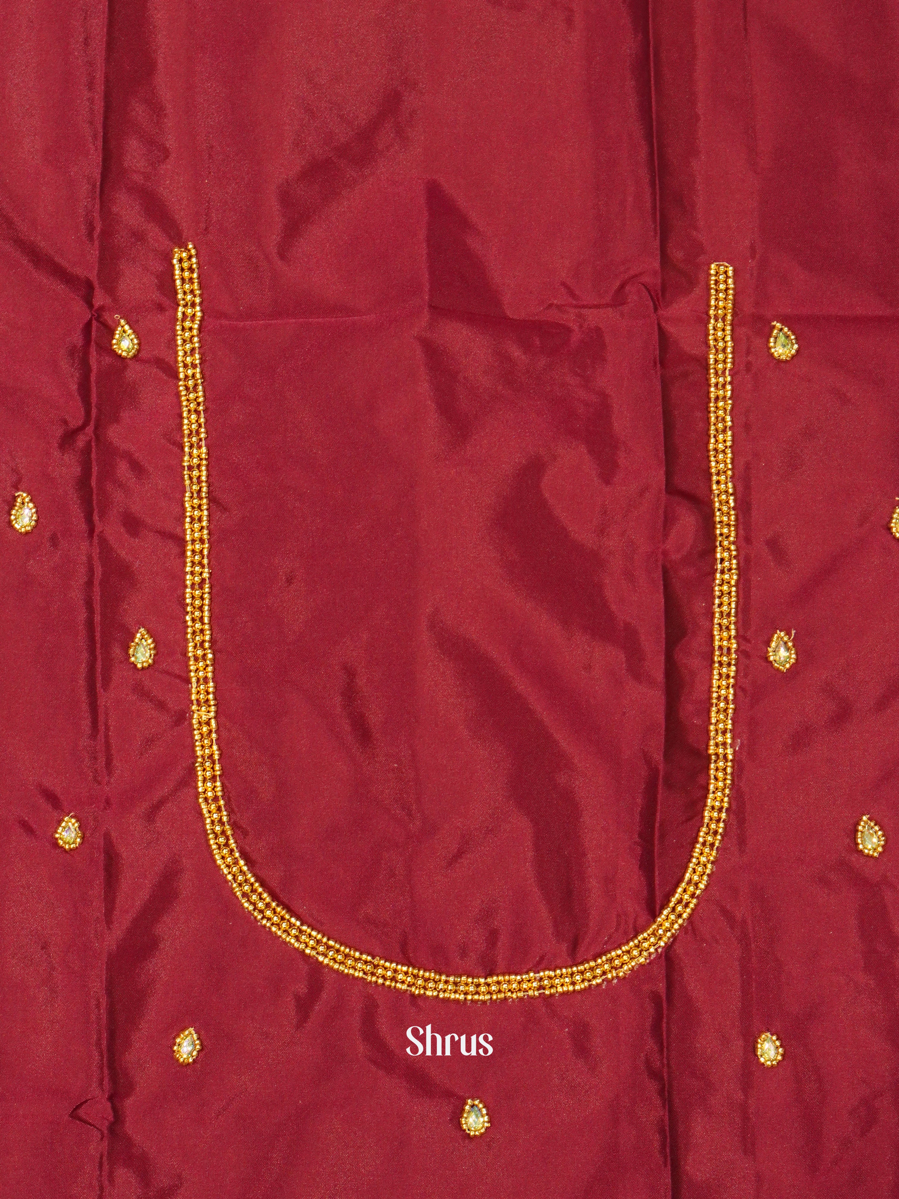 Maroon - Aari Blouse - Shop on ShrusEternity.com
