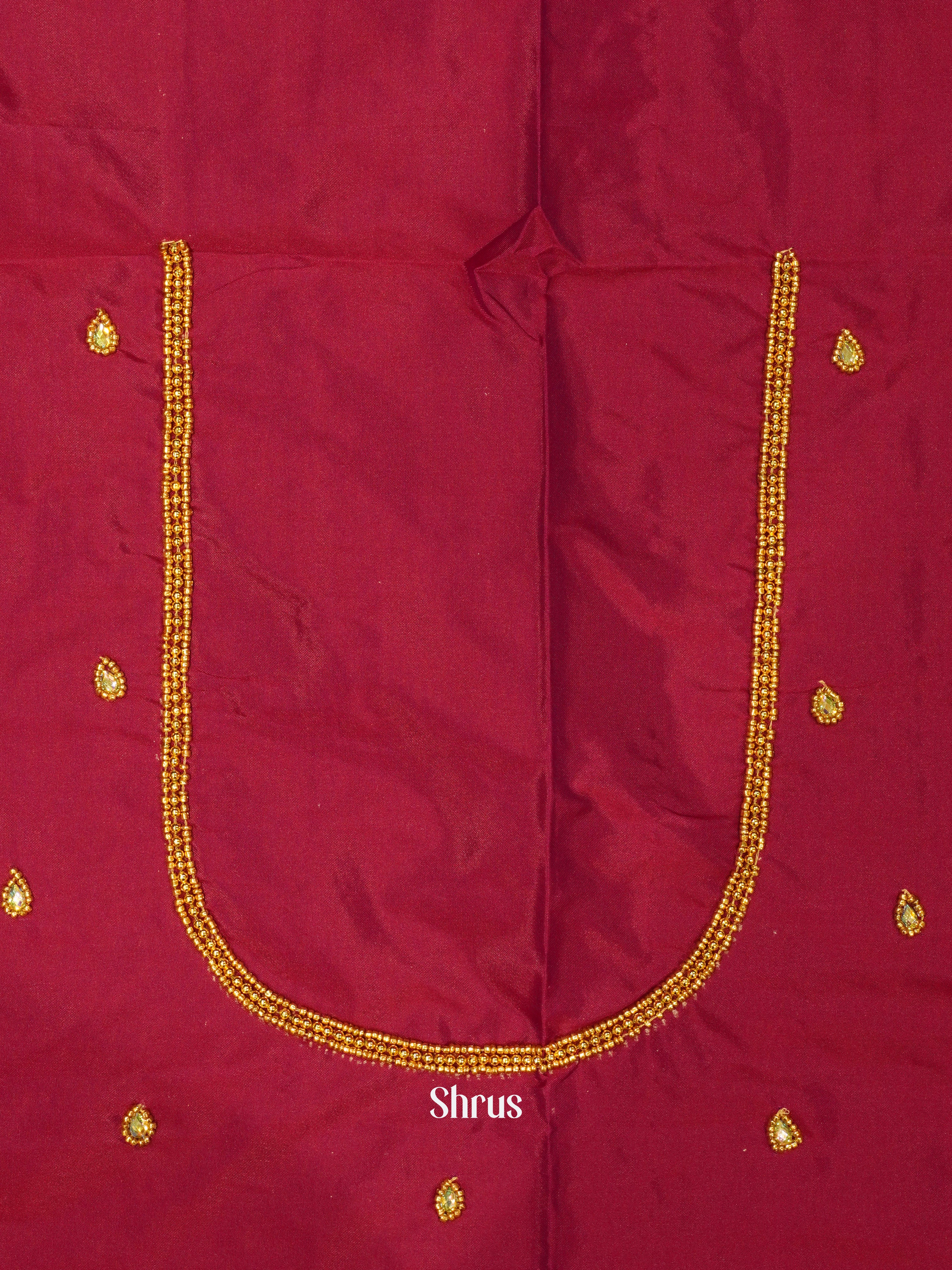 Maroon - Aari Blouse - Shop on ShrusEternity.com