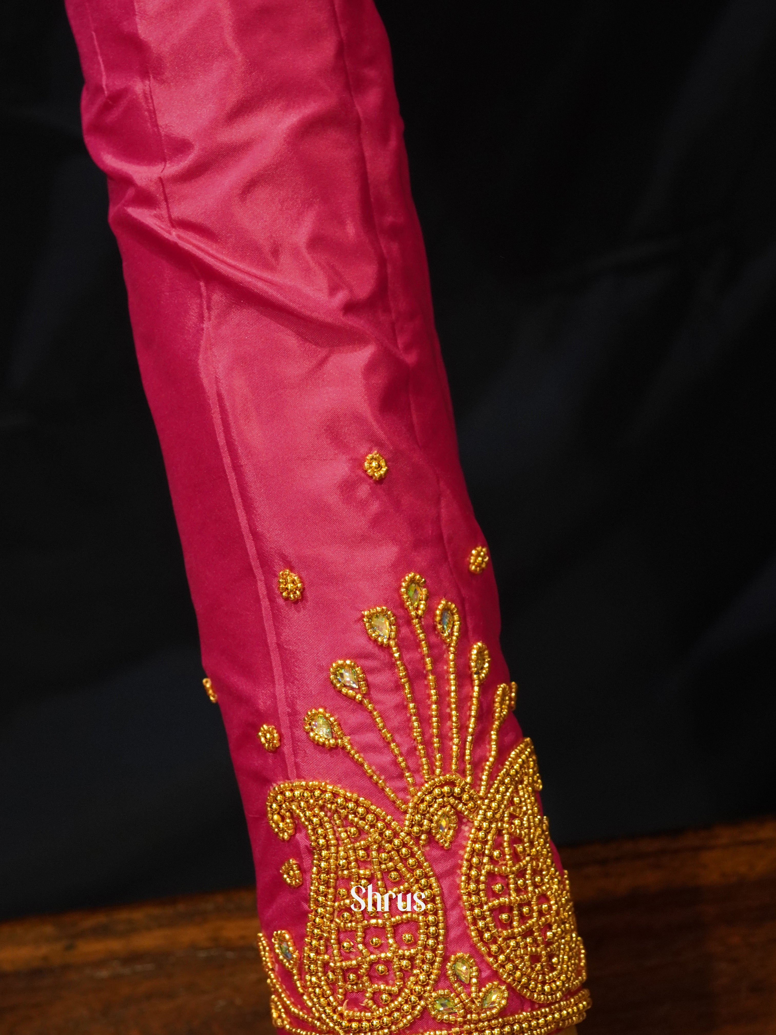 Reddish Pink - Aari Blouse - Shop on ShrusEternity.com