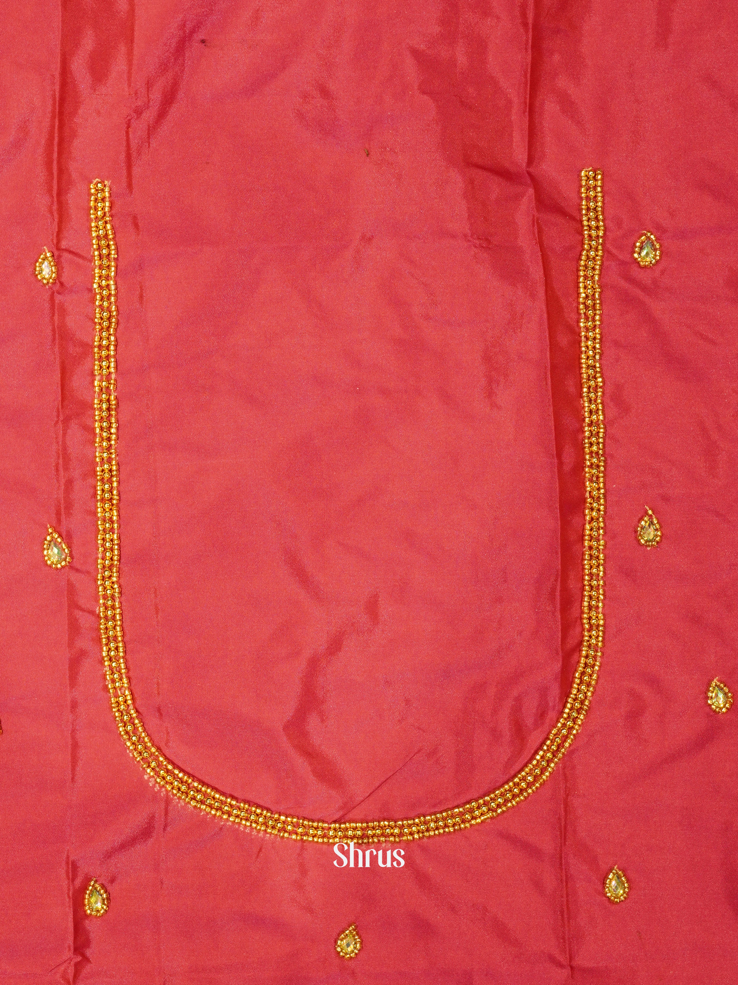 Red - Aari Blouse - Shop on ShrusEternity.com