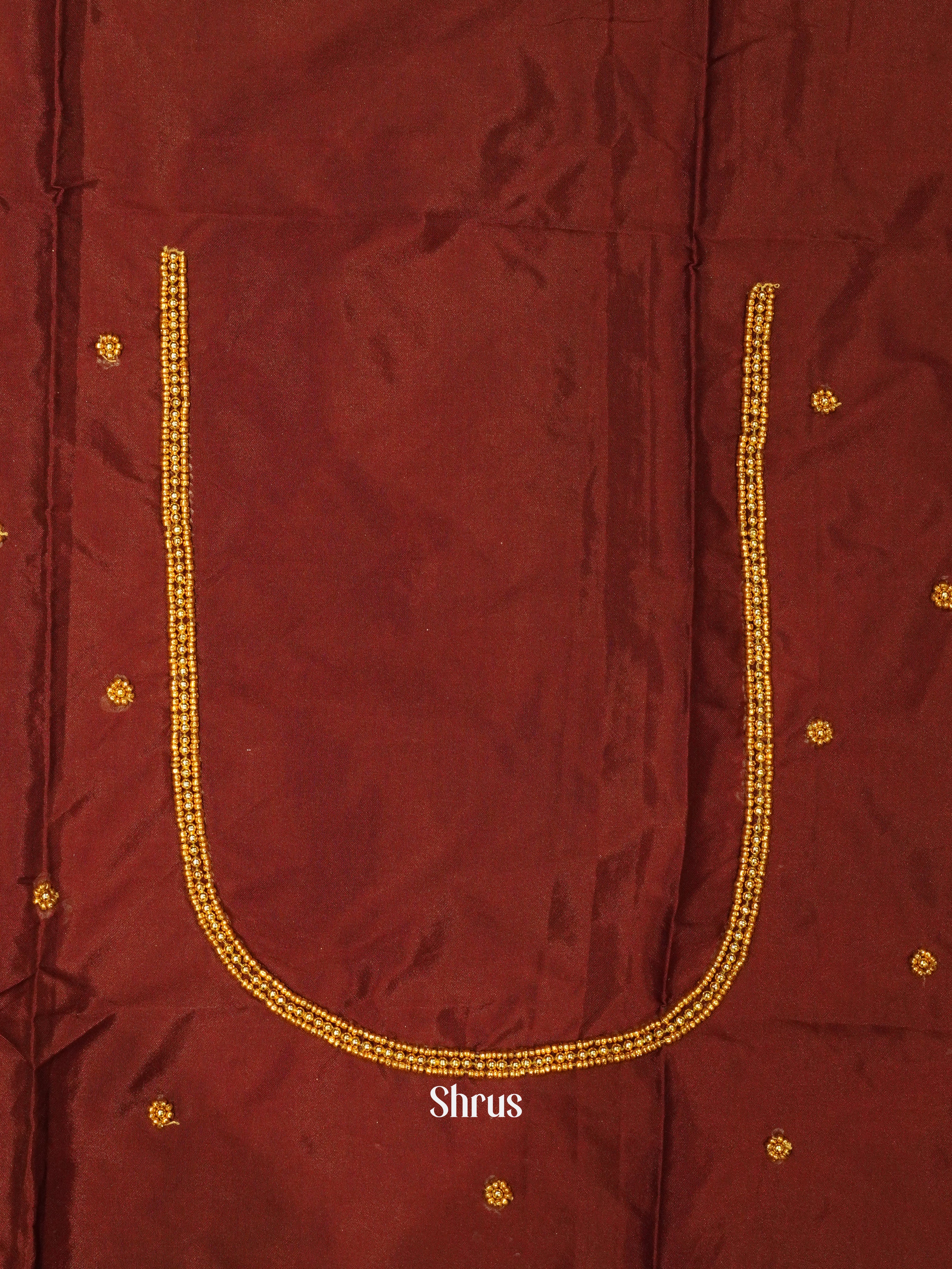 Brown - Aari Blouse - Shop on ShrusEternity.com