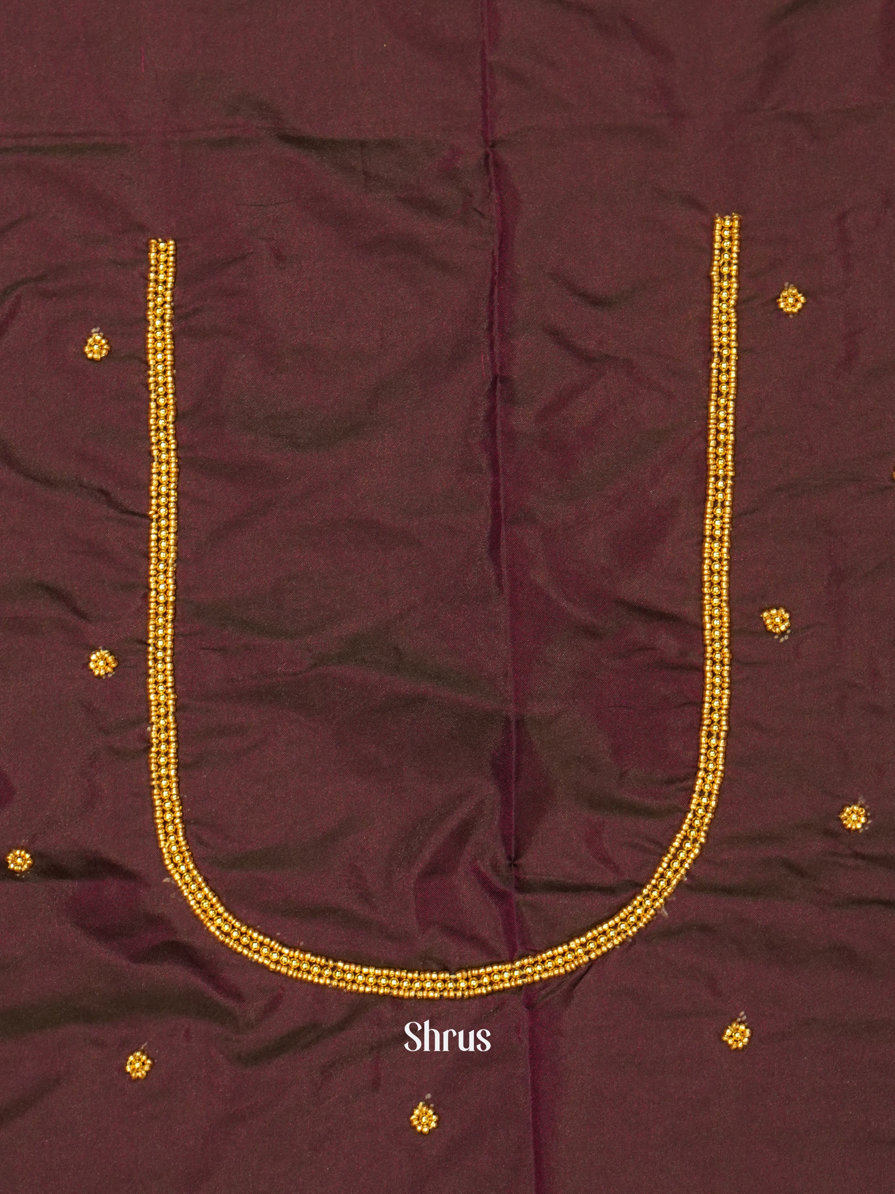 Brown - Aari Blouse - Shop on ShrusEternity.com