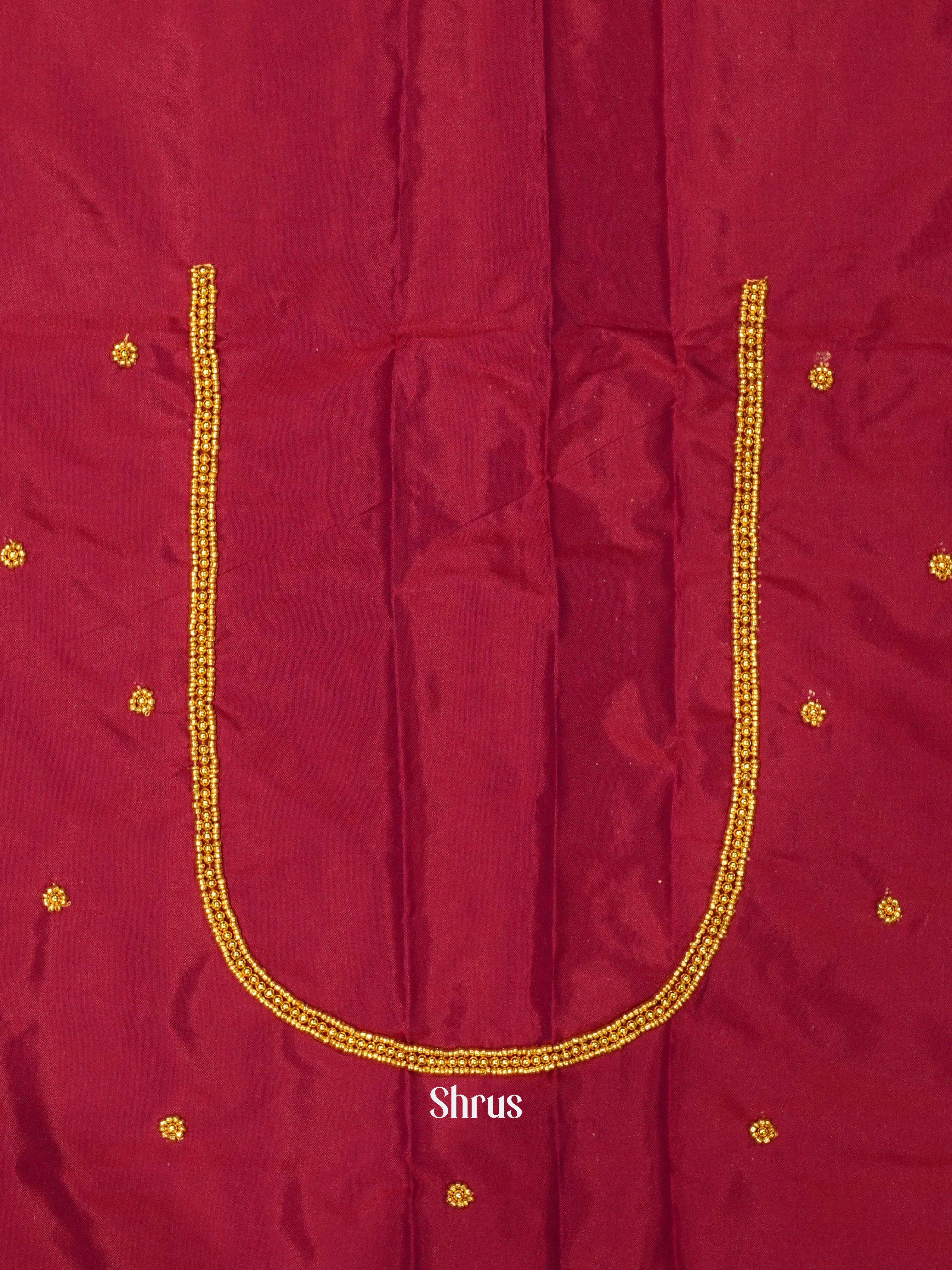 Maroon - Aari Blouse - Shop on ShrusEternity.com