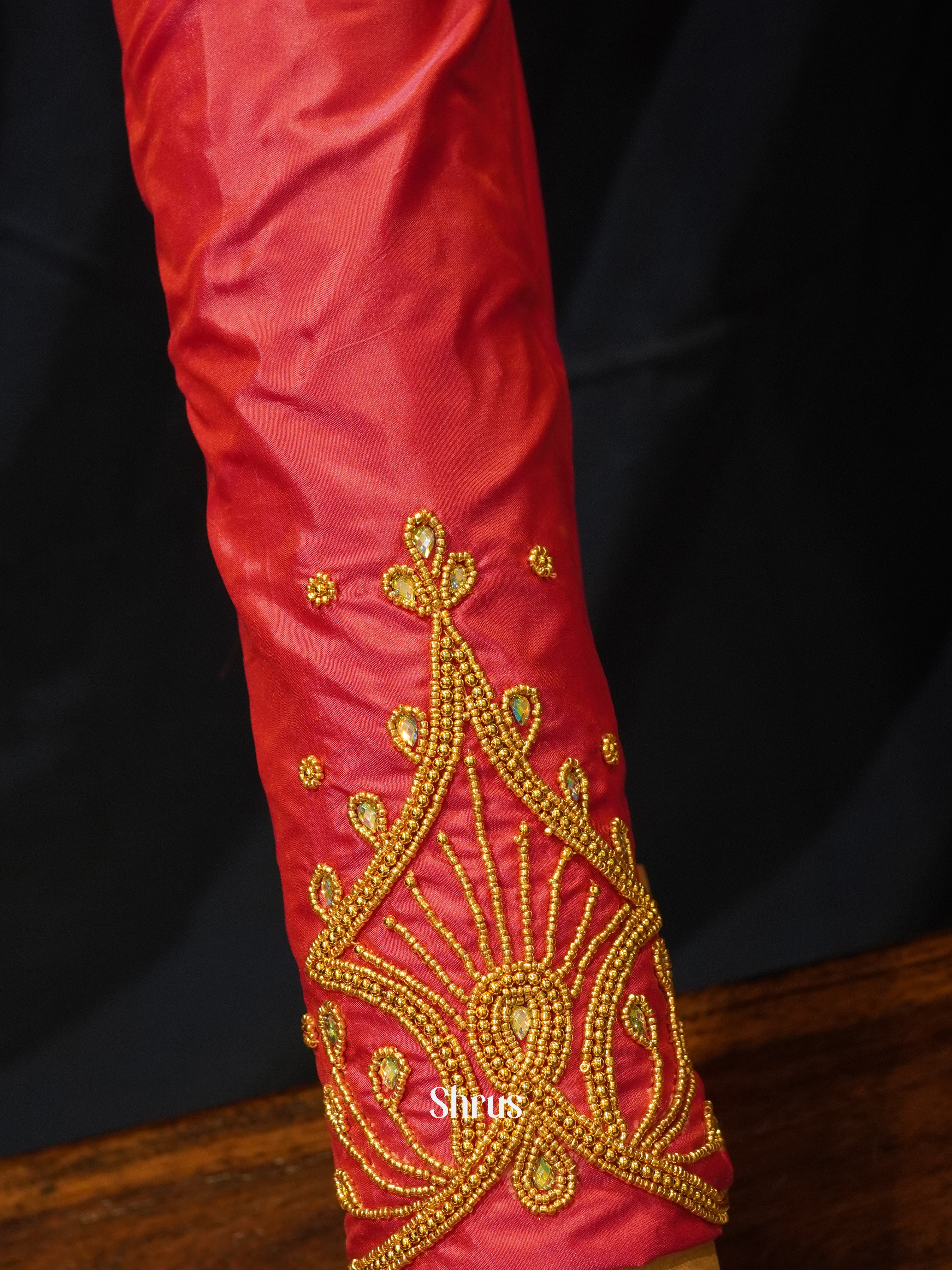 Red - Aari Blouse - Shop on ShrusEternity.com