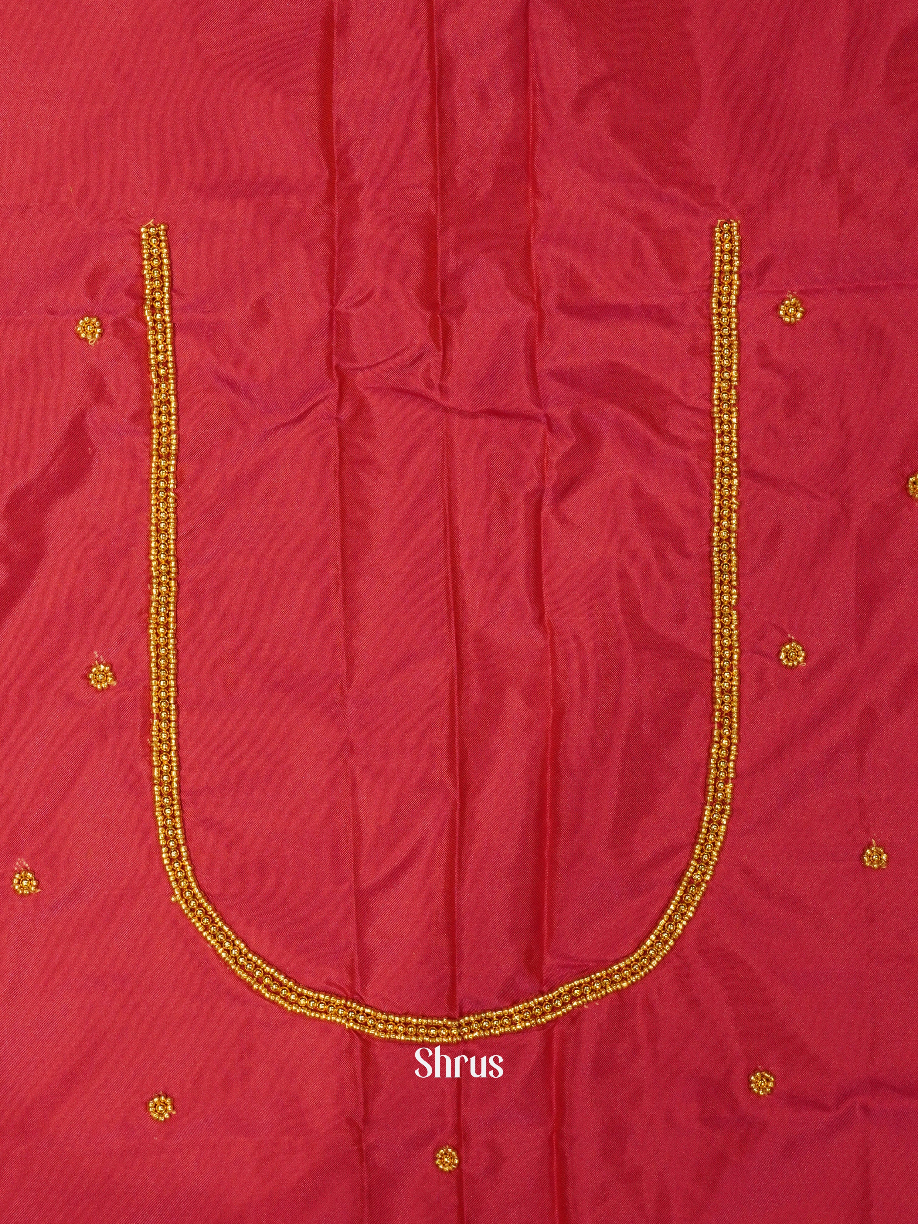 Red - Aari Blouse - Shop on ShrusEternity.com