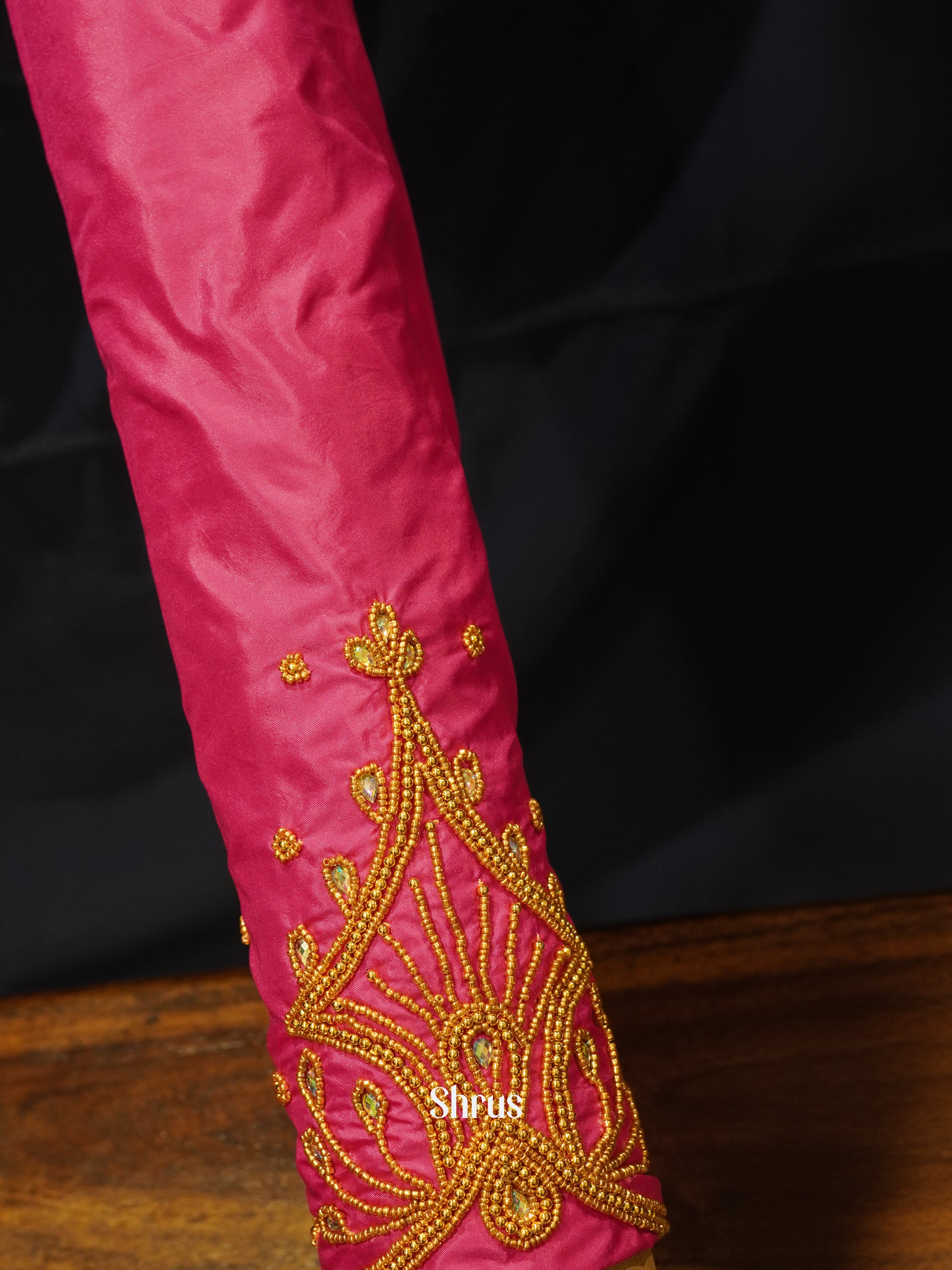 Reddish Pink - Aari Blouse - Shop on ShrusEternity.com