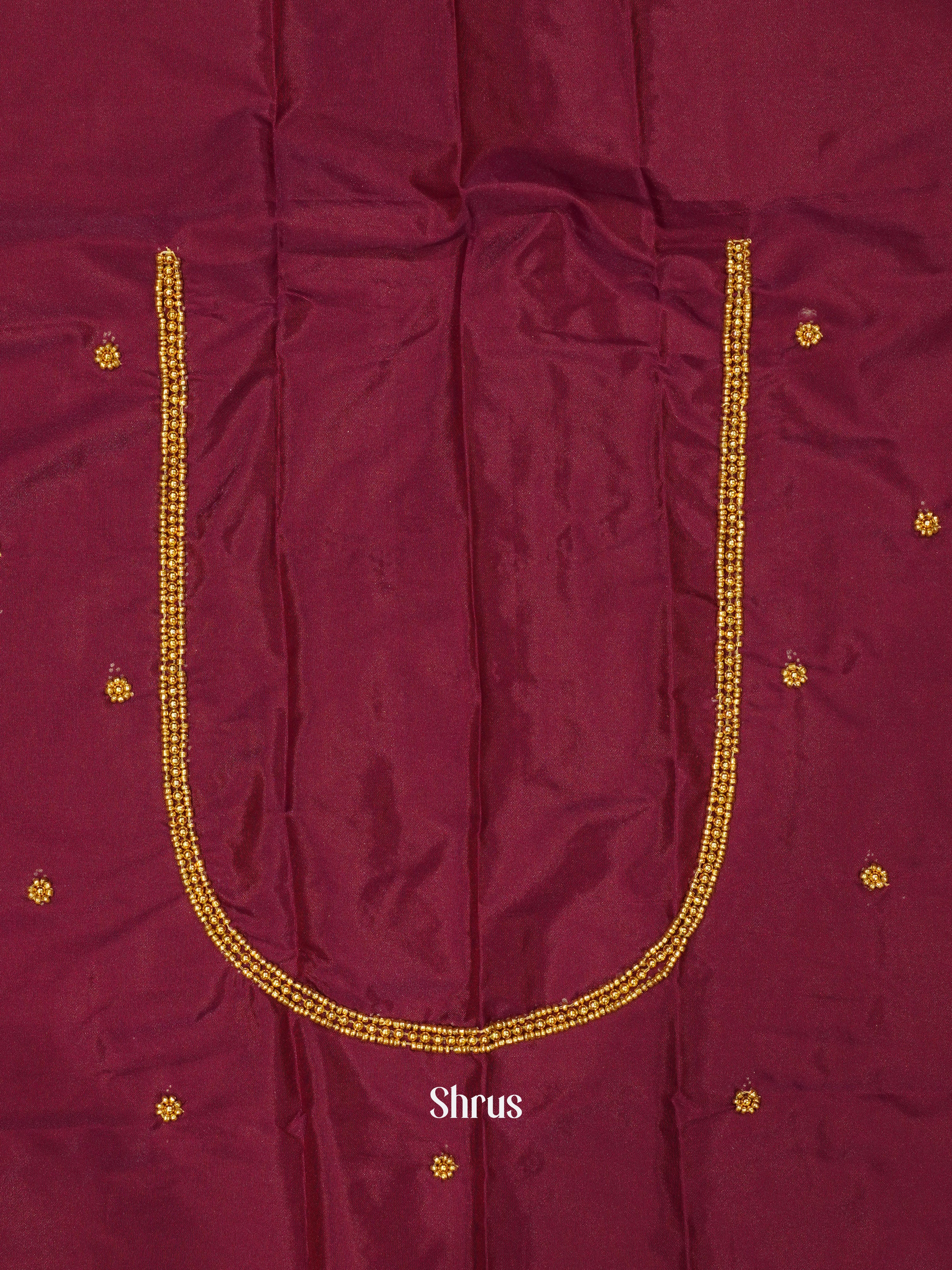 Wine - Aari Blouse - Shop on ShrusEternity.com