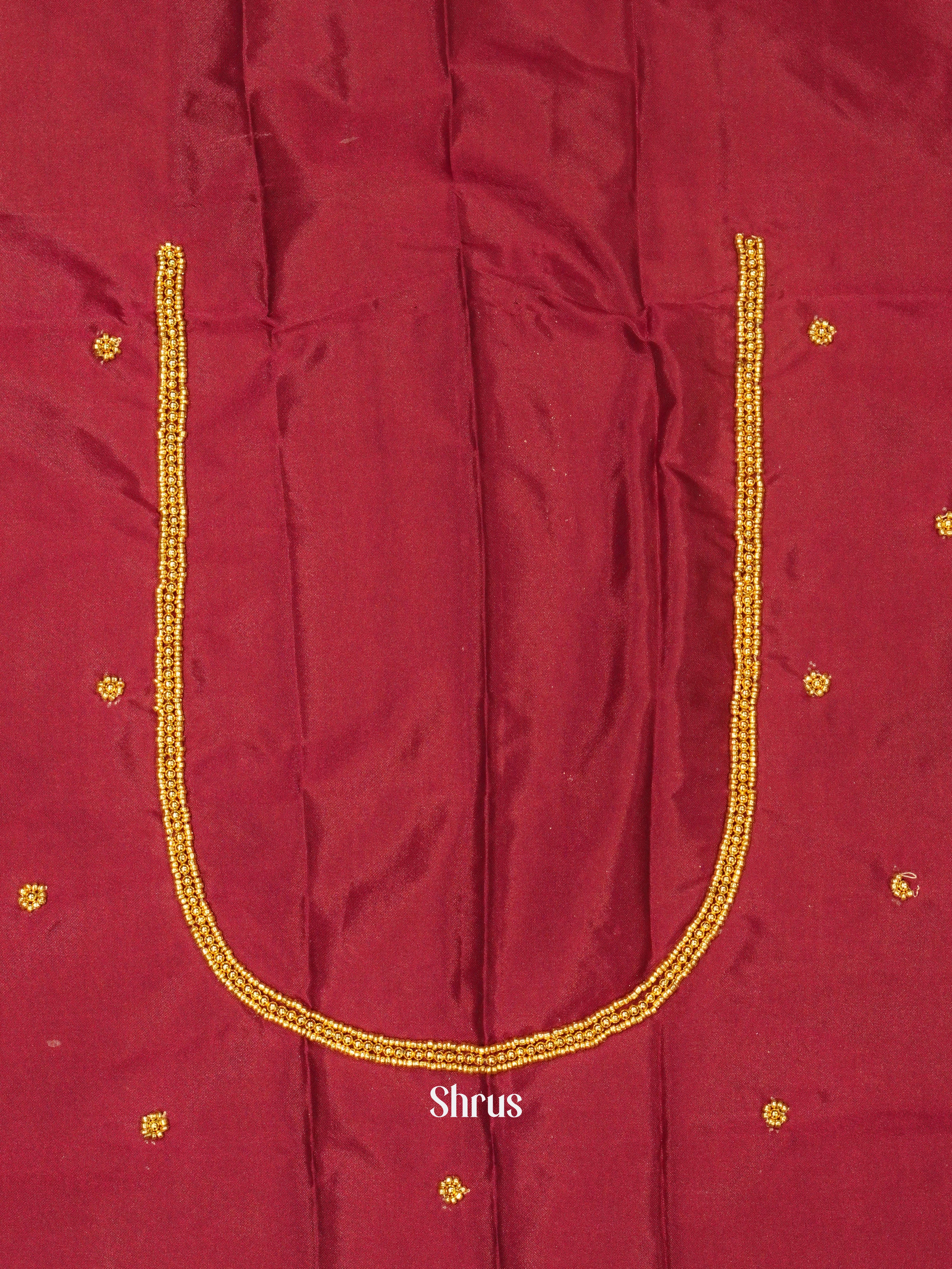 Maroon - Aari Blouse - Shop on ShrusEternity.com