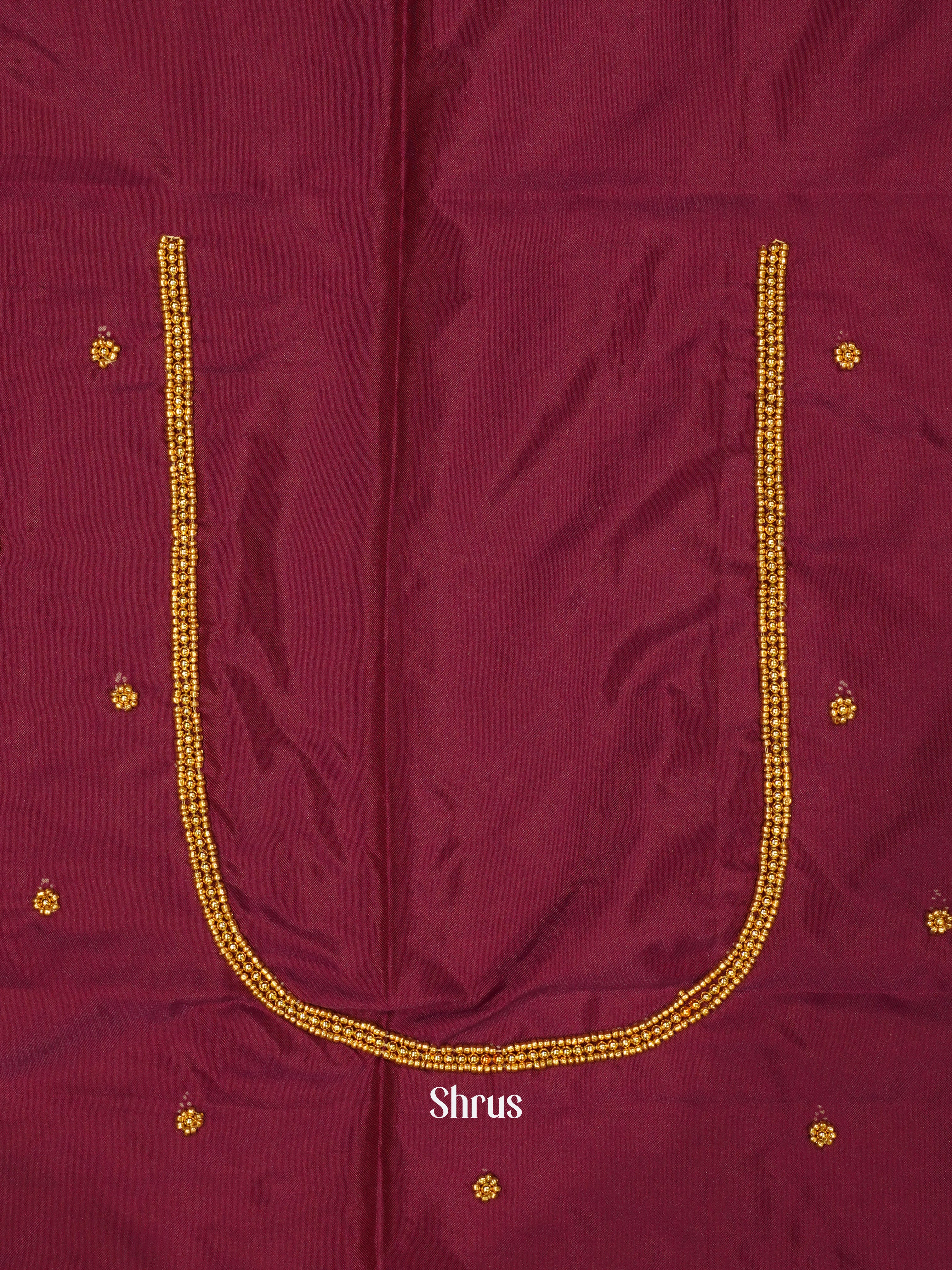 Maroon - Aari Blouse - Shop on ShrusEternity.com