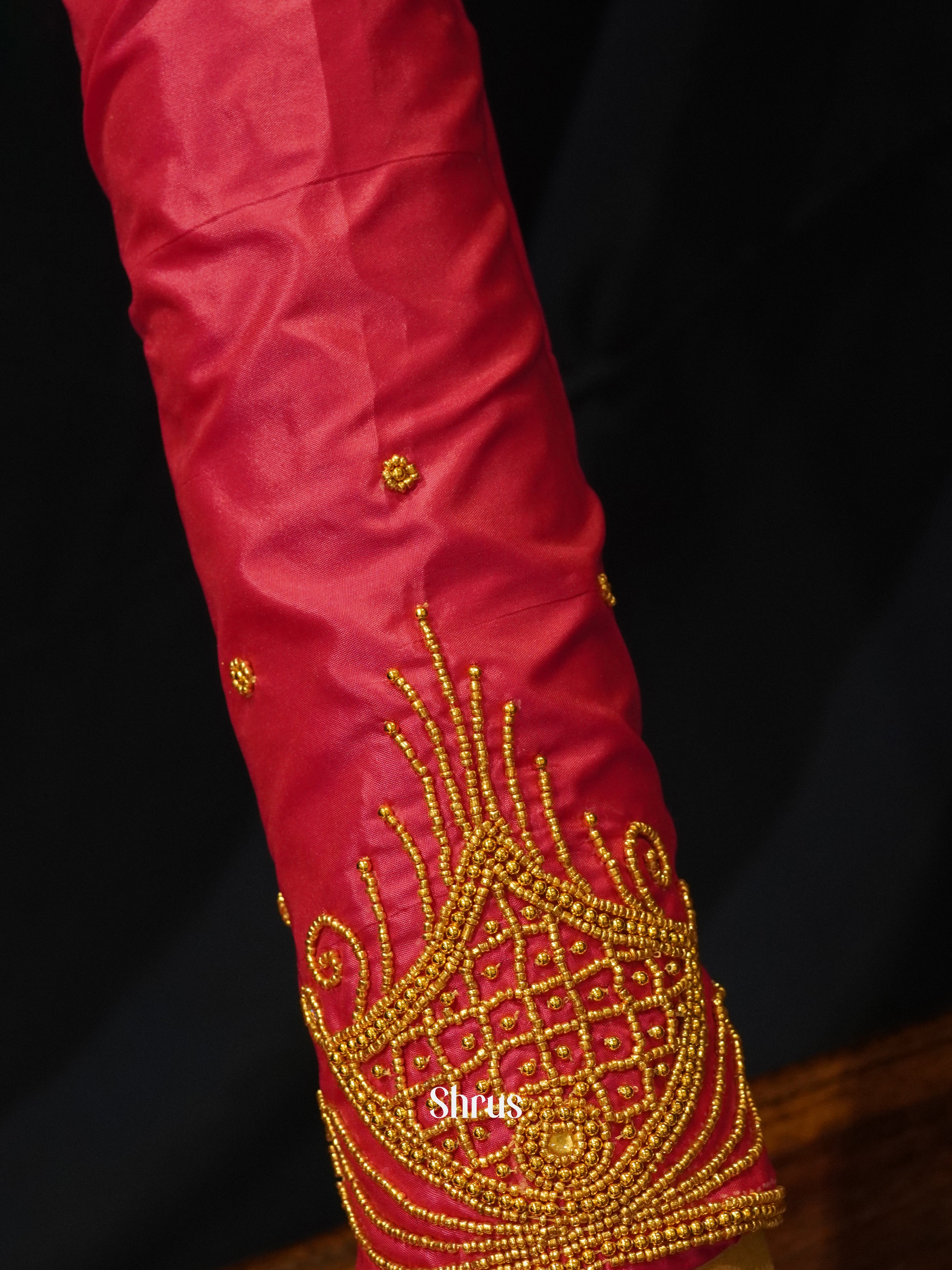 Red- Aari Blouse - Shop on ShrusEternity.com