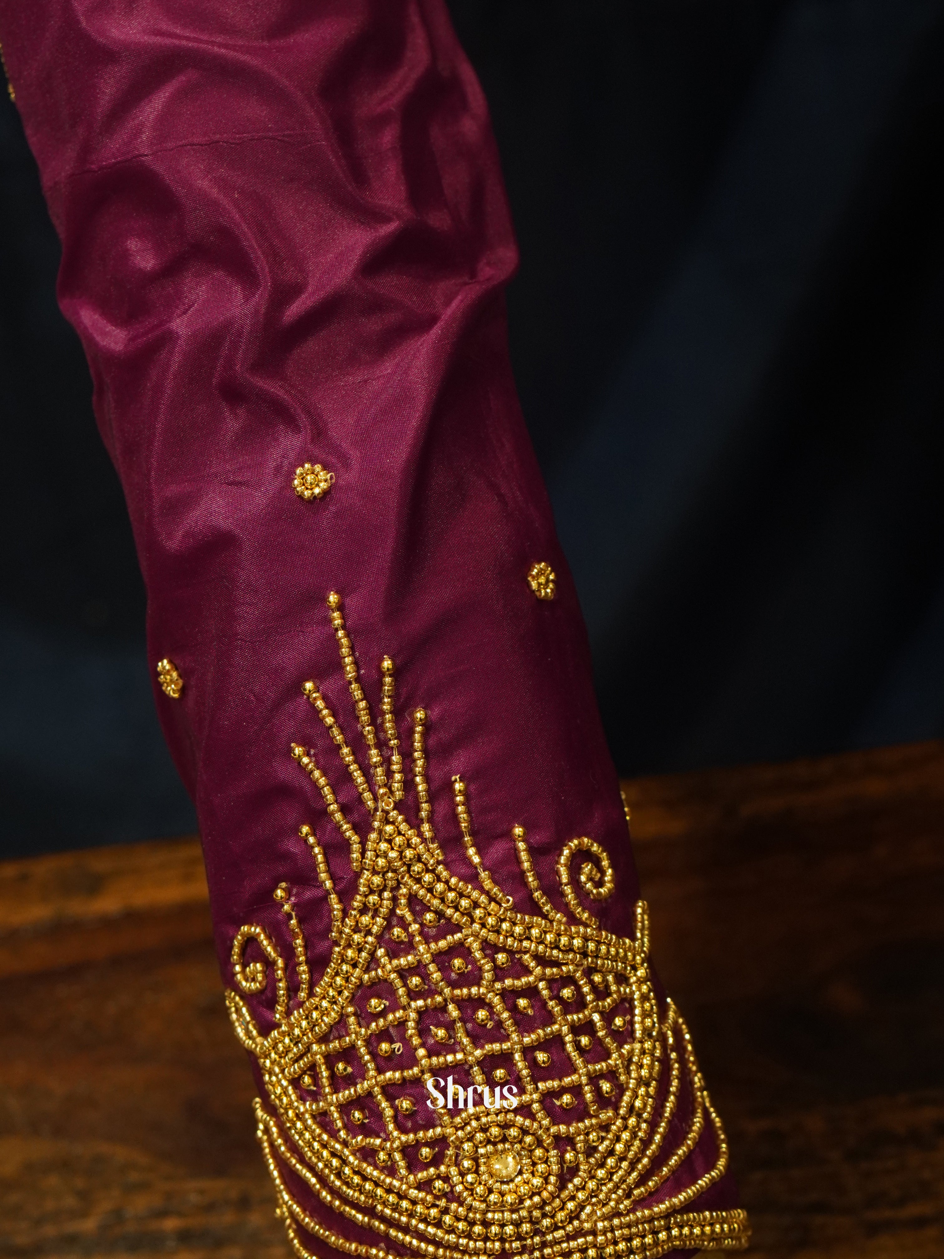 Purple - Aari Blouse - Shop on ShrusEternity.com