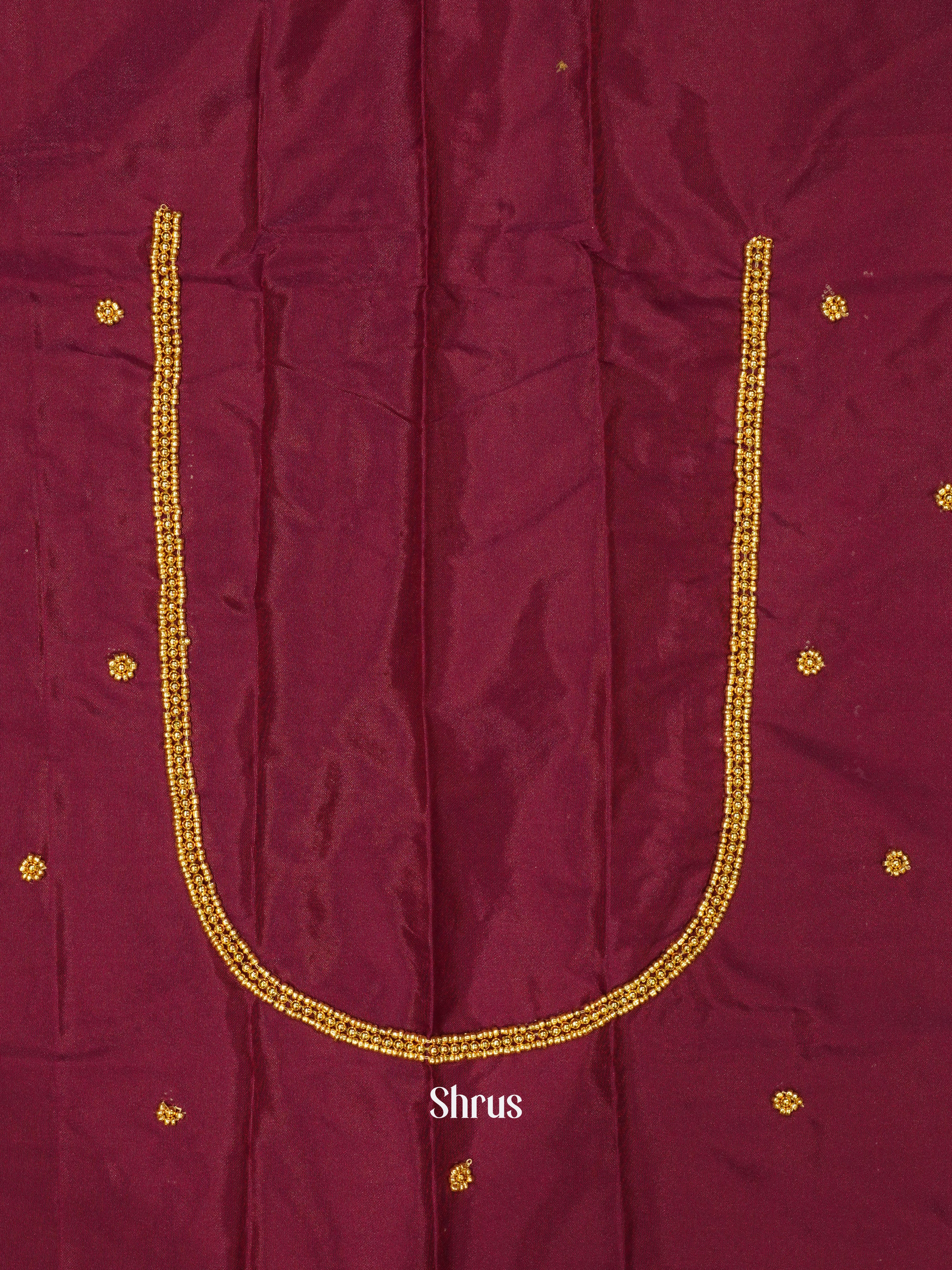 Wine - Aari Blouse - Shop on ShrusEternity.com