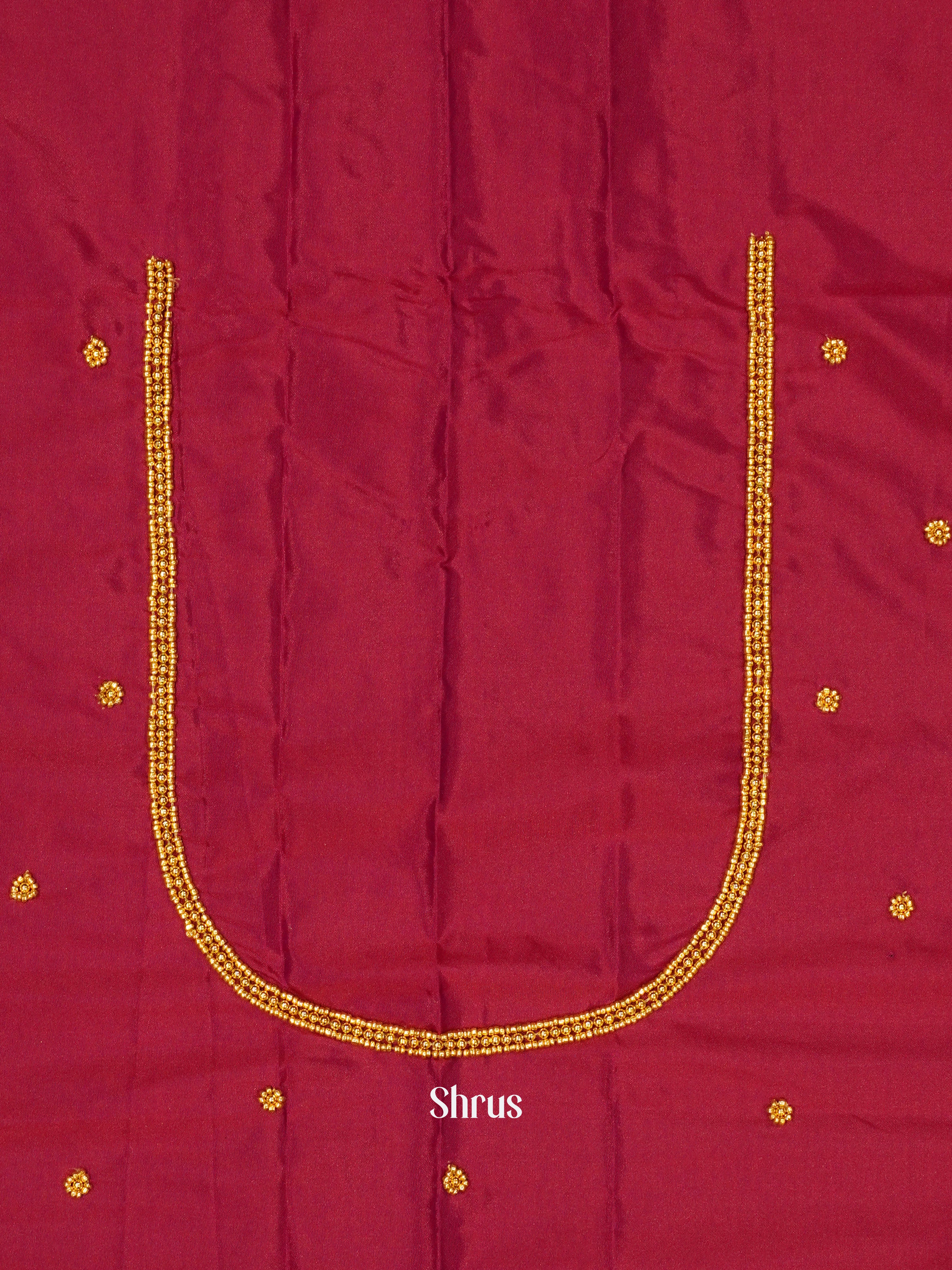 Maroon - Aari Blouse - Shop on ShrusEternity.com