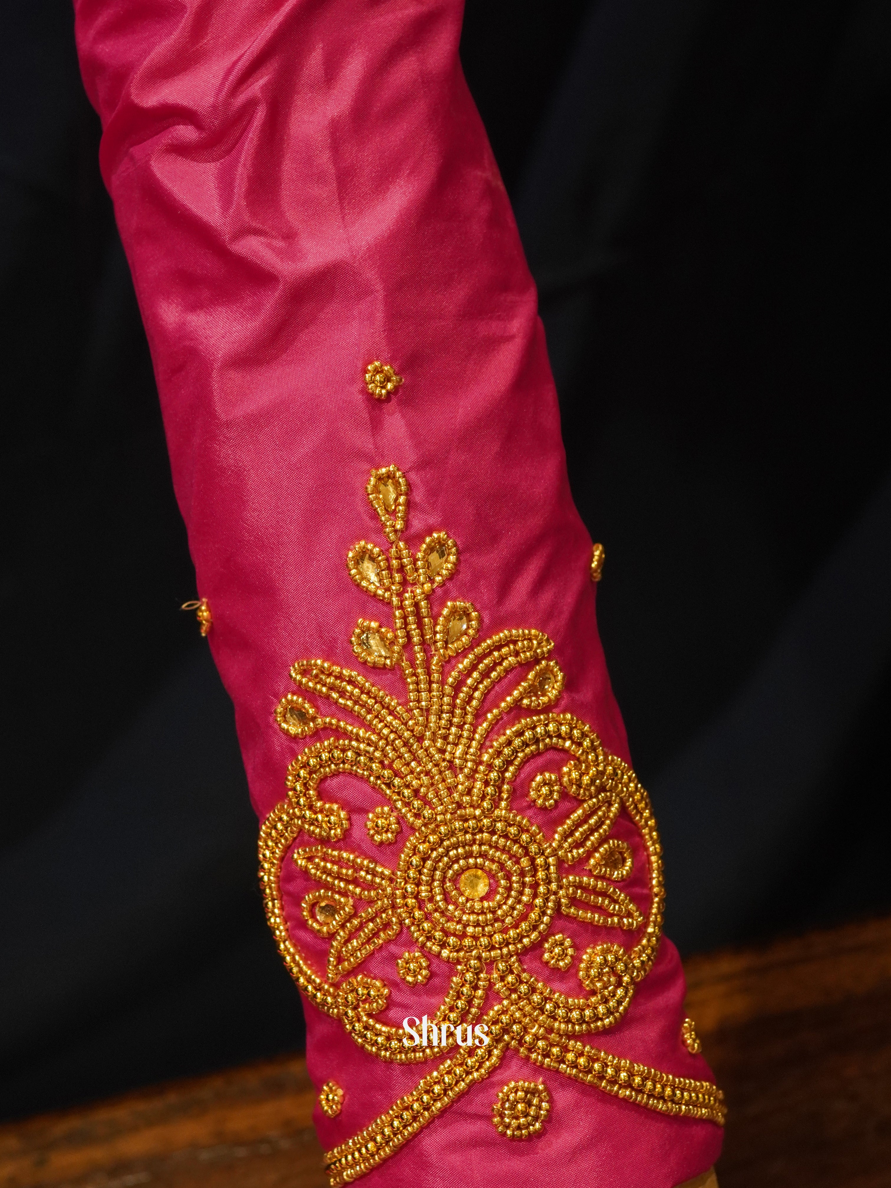 Reddish Pink - Aari Blouse - Shop on ShrusEternity.com