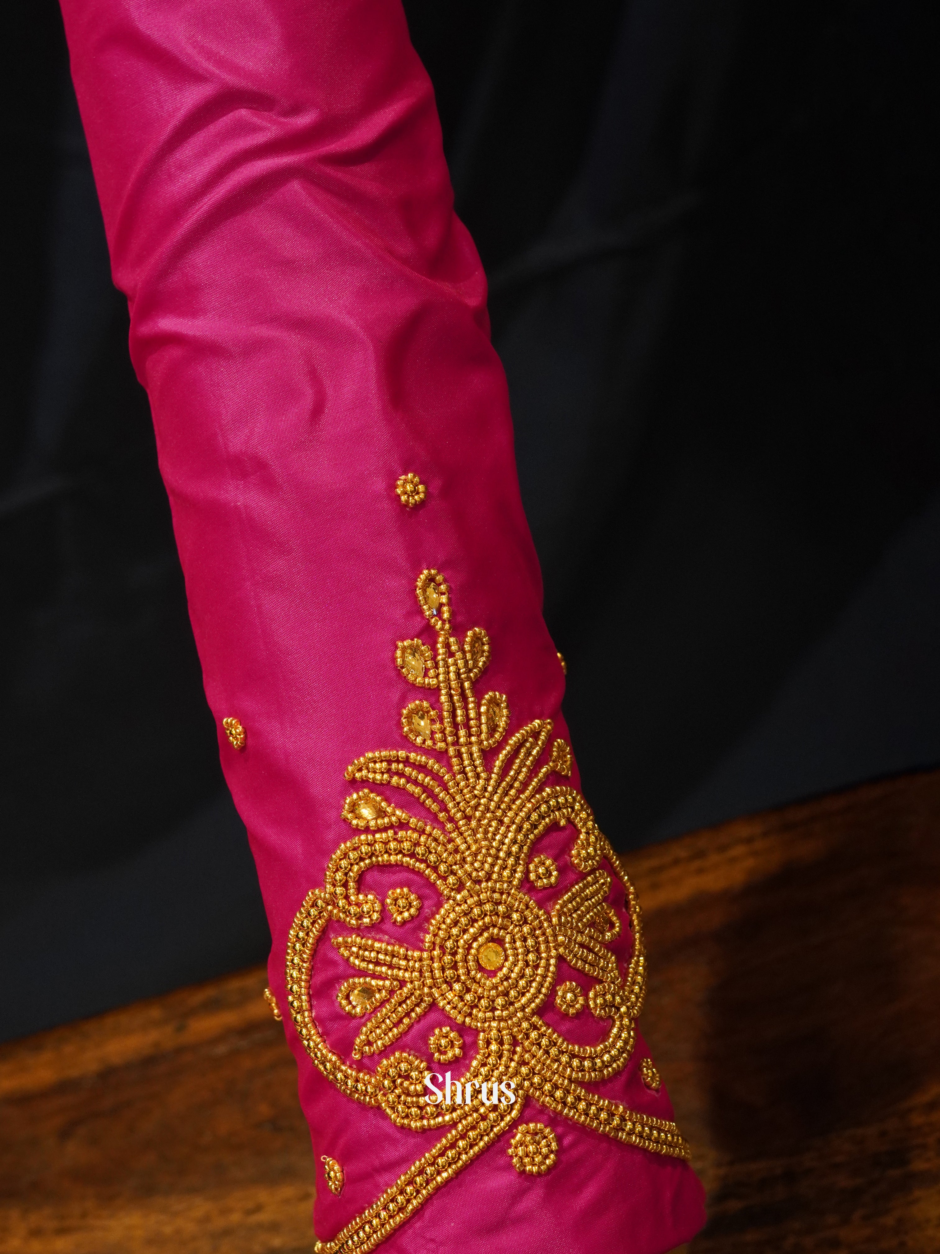 Reddish Pink - Aari Blouse - Shop on ShrusEternity.com