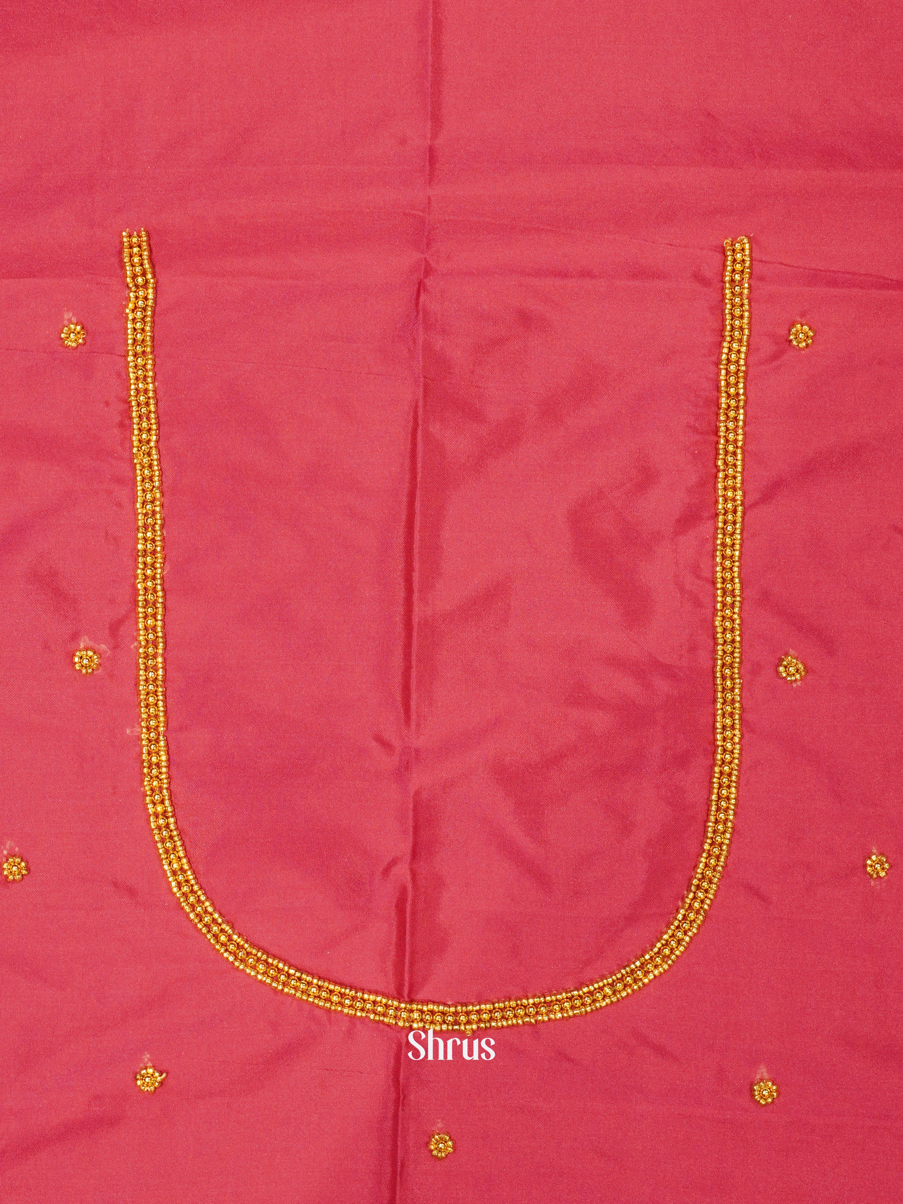 Reddish Pink - Aari Blouse - Shop on ShrusEternity.com