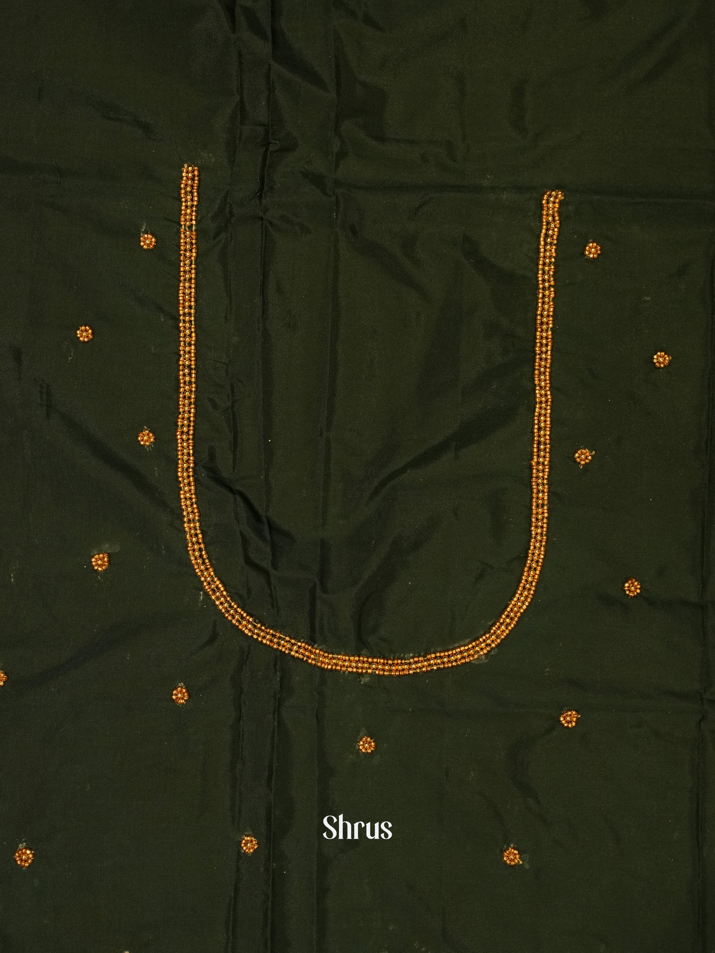 Dark Green - Aari Blouse - Shop on ShrusEternity.com