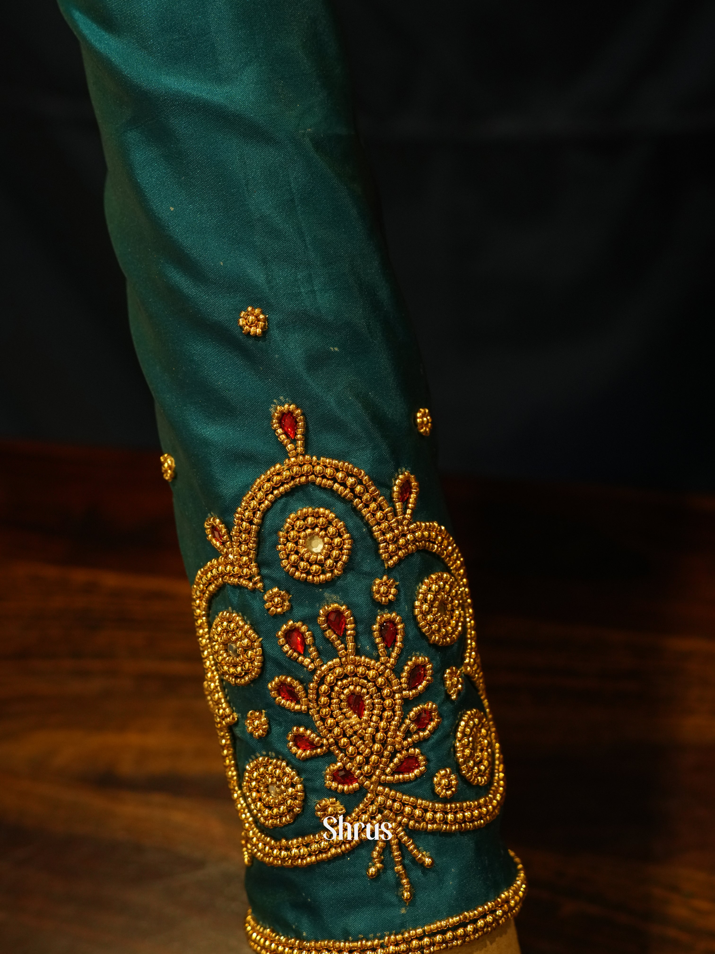 Peacock Green - Aari Blouse - Shop on ShrusEternity.com